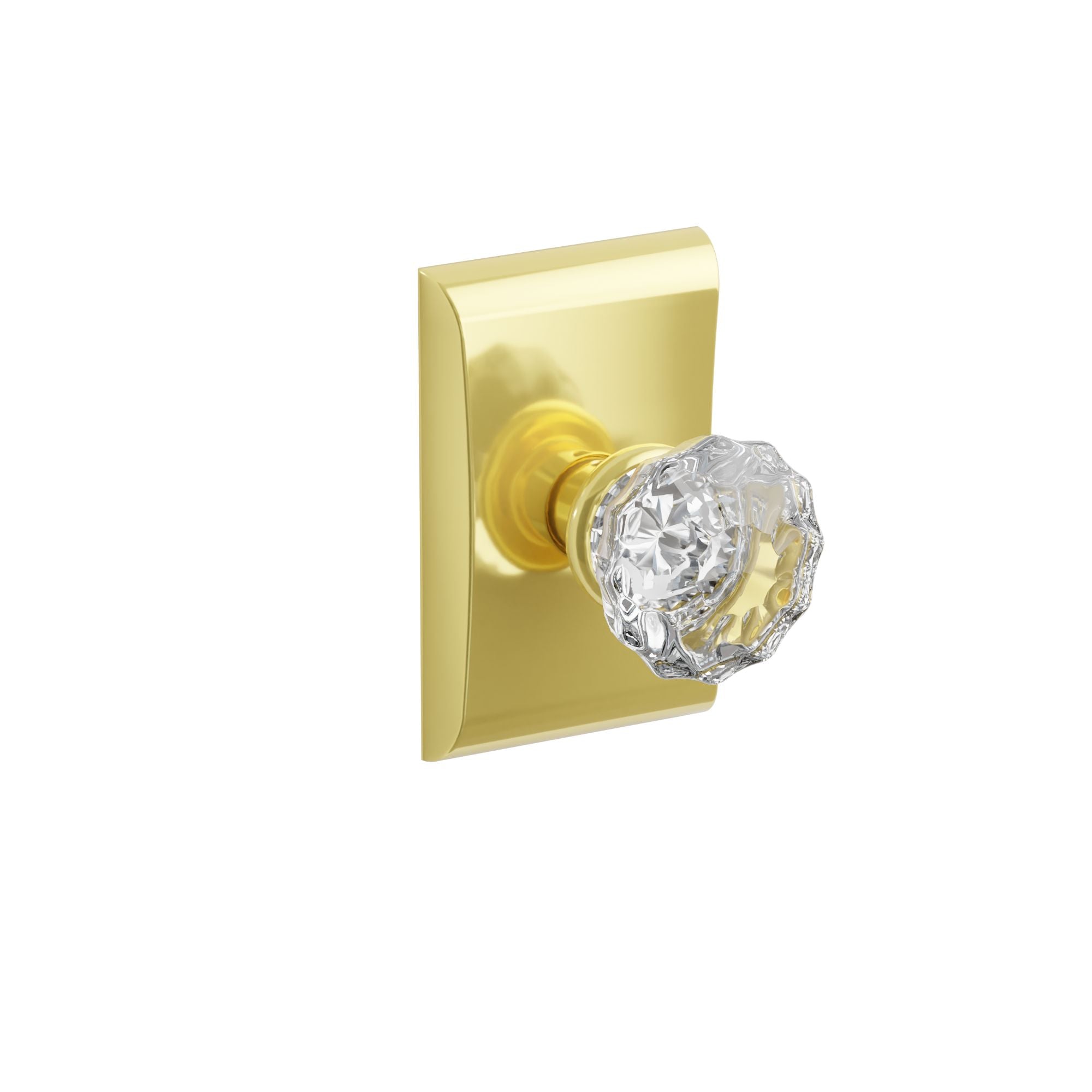 Emtek Concealed Fastener Astoria Glass Knob Set With Neos Rosette