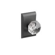 Emtek Concealed Fastener Diamond Glass Knob Set With Neos Rosette