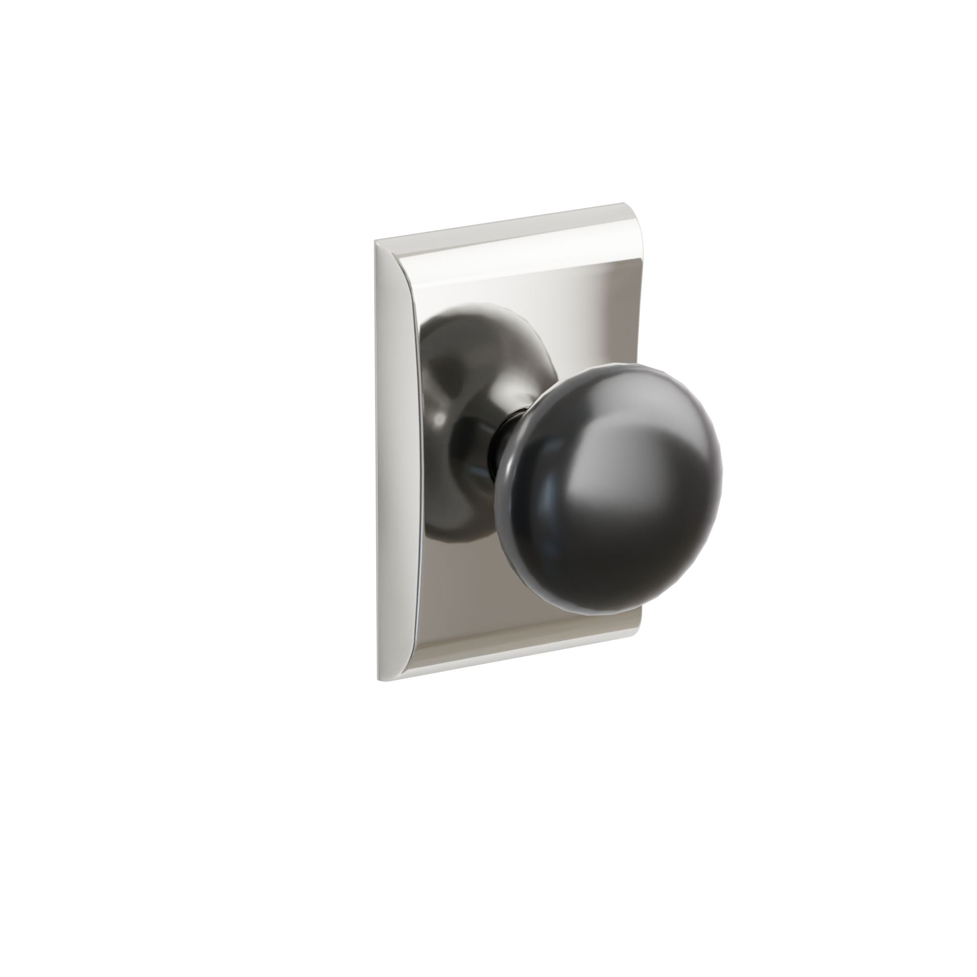 Emtek Ebony Porcelain Knob Set with Neos Rosette