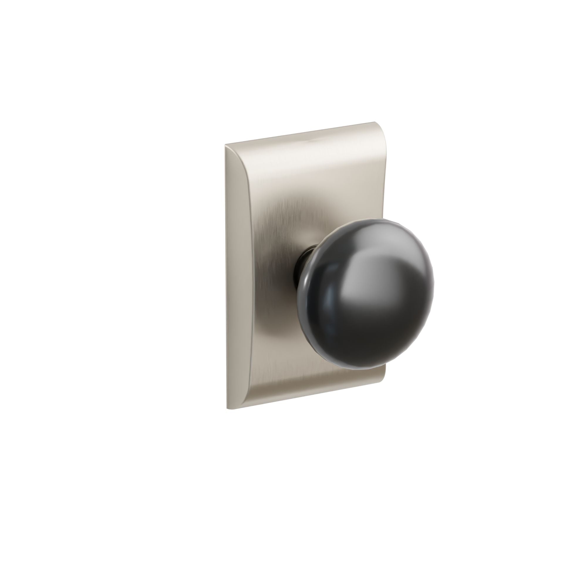 Emtek Ebony Porcelain Knob Set with Neos Rosette