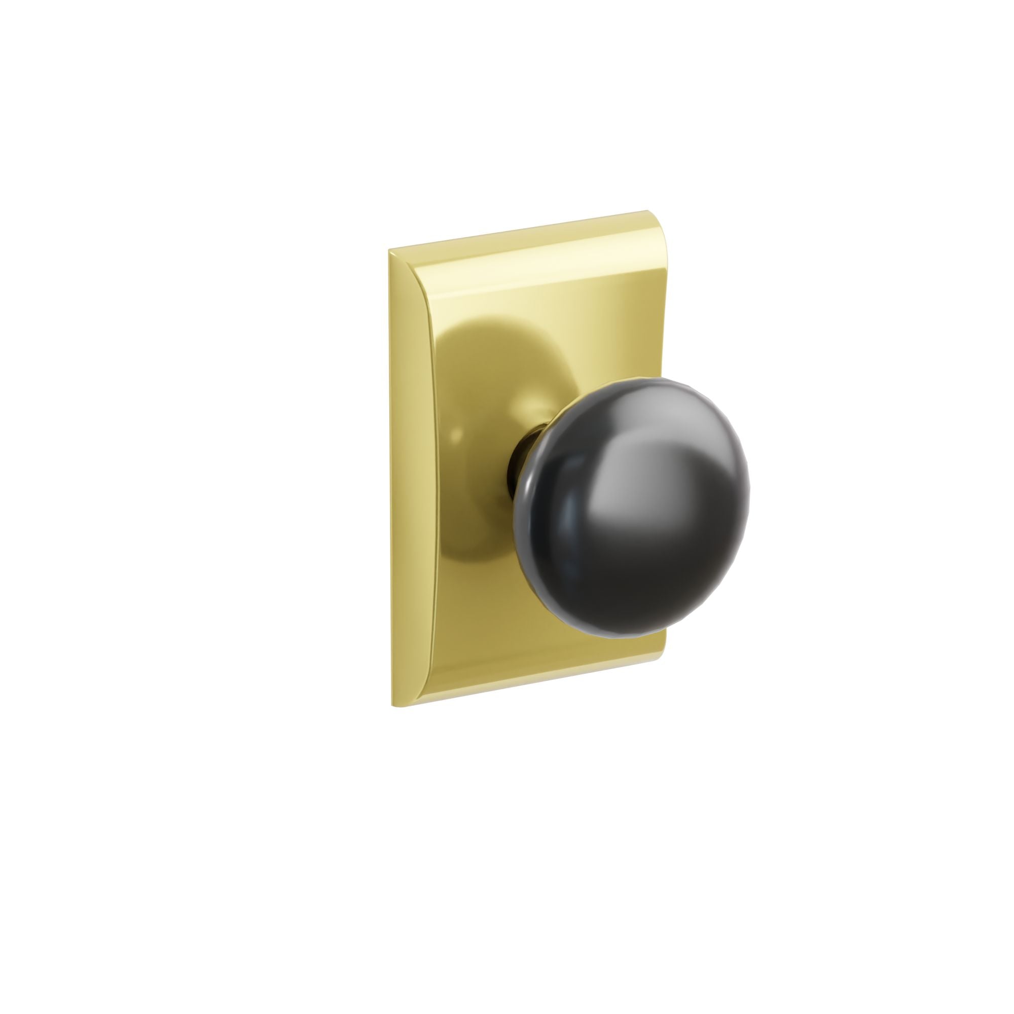Emtek Ebony Porcelain Knob Set with Neos Rosette