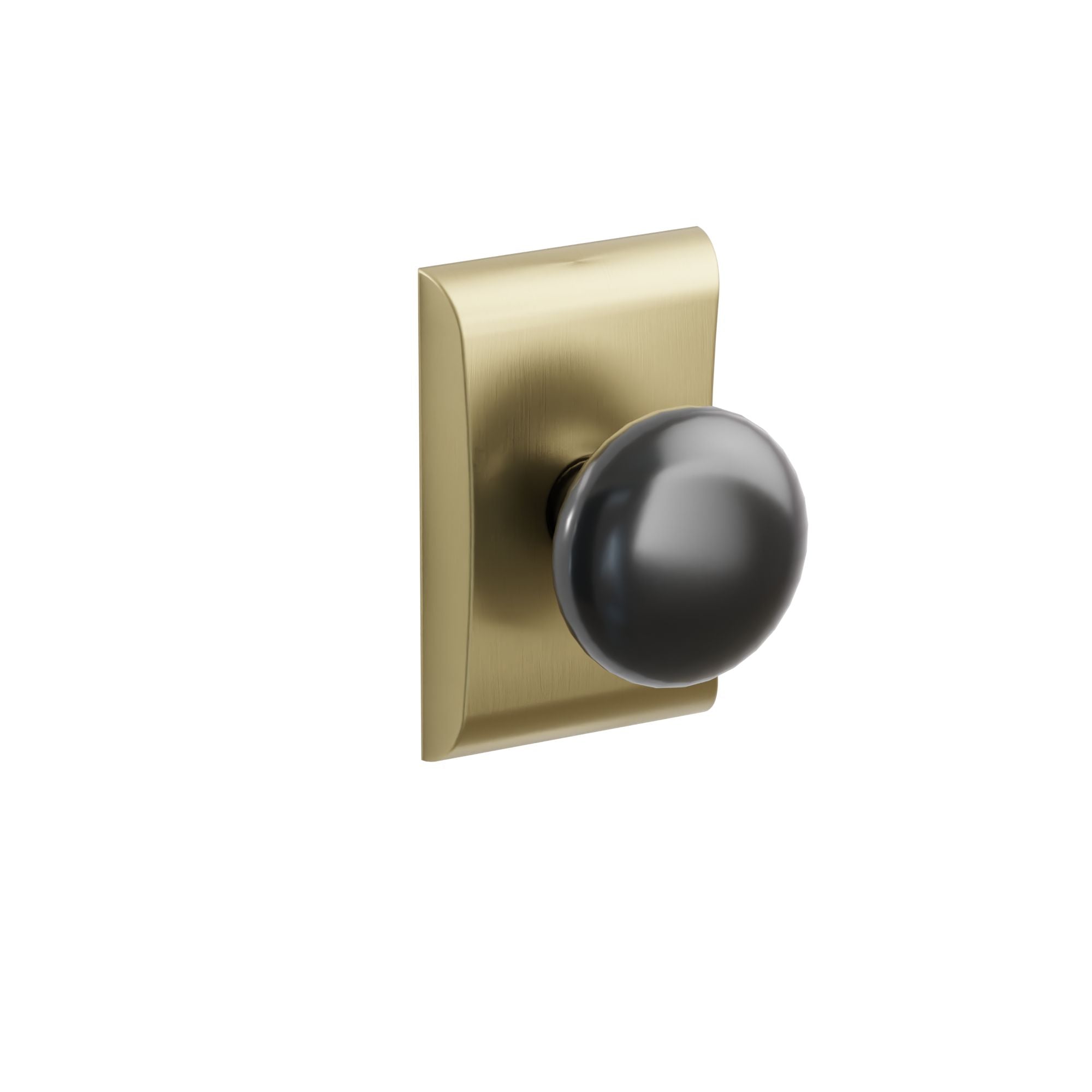 Emtek Concealed Fastener Ebony Porcelain Knob Set With Neos Rosette