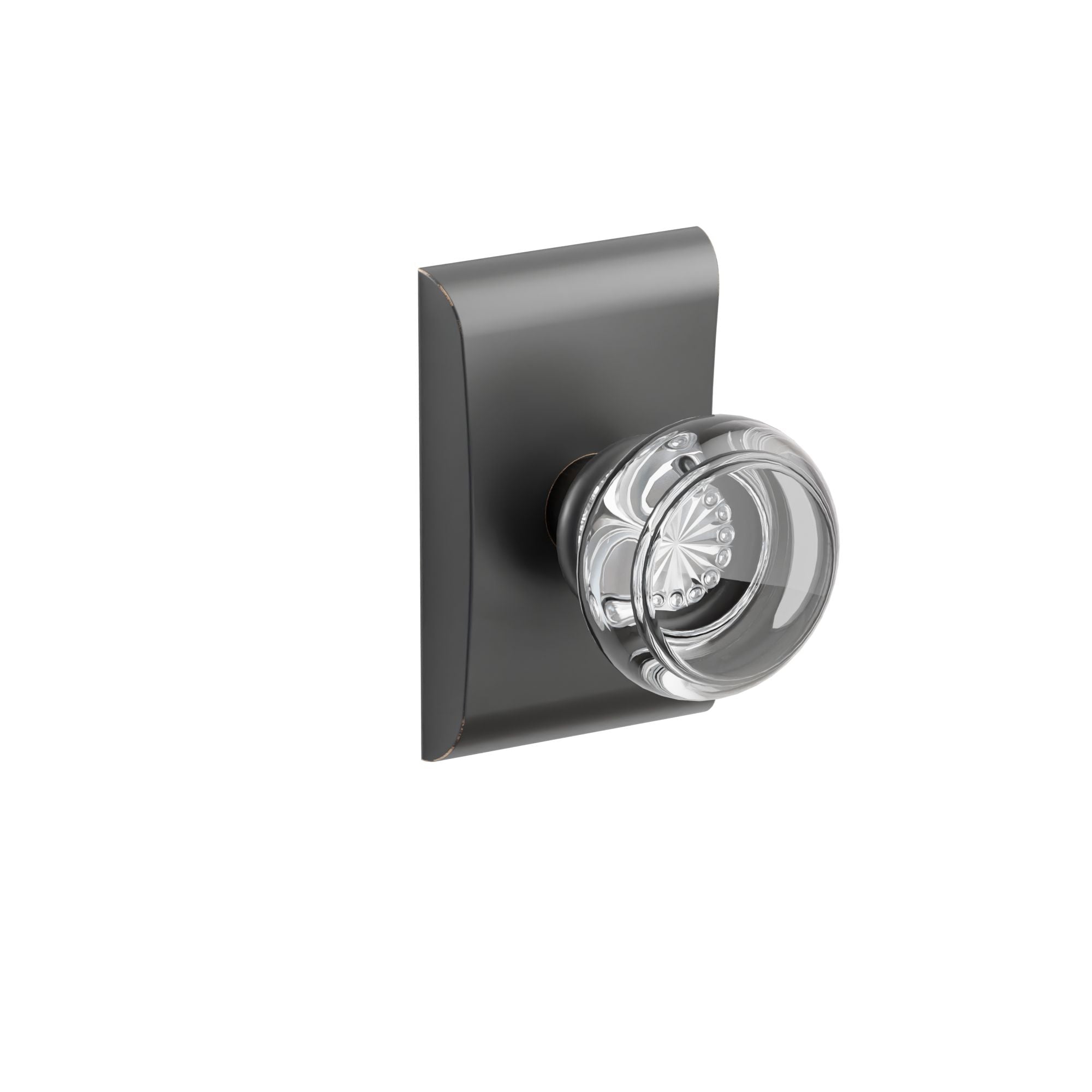 Emtek Concealed Fastener Georgetown Glass Knob Set With Neos Rosette