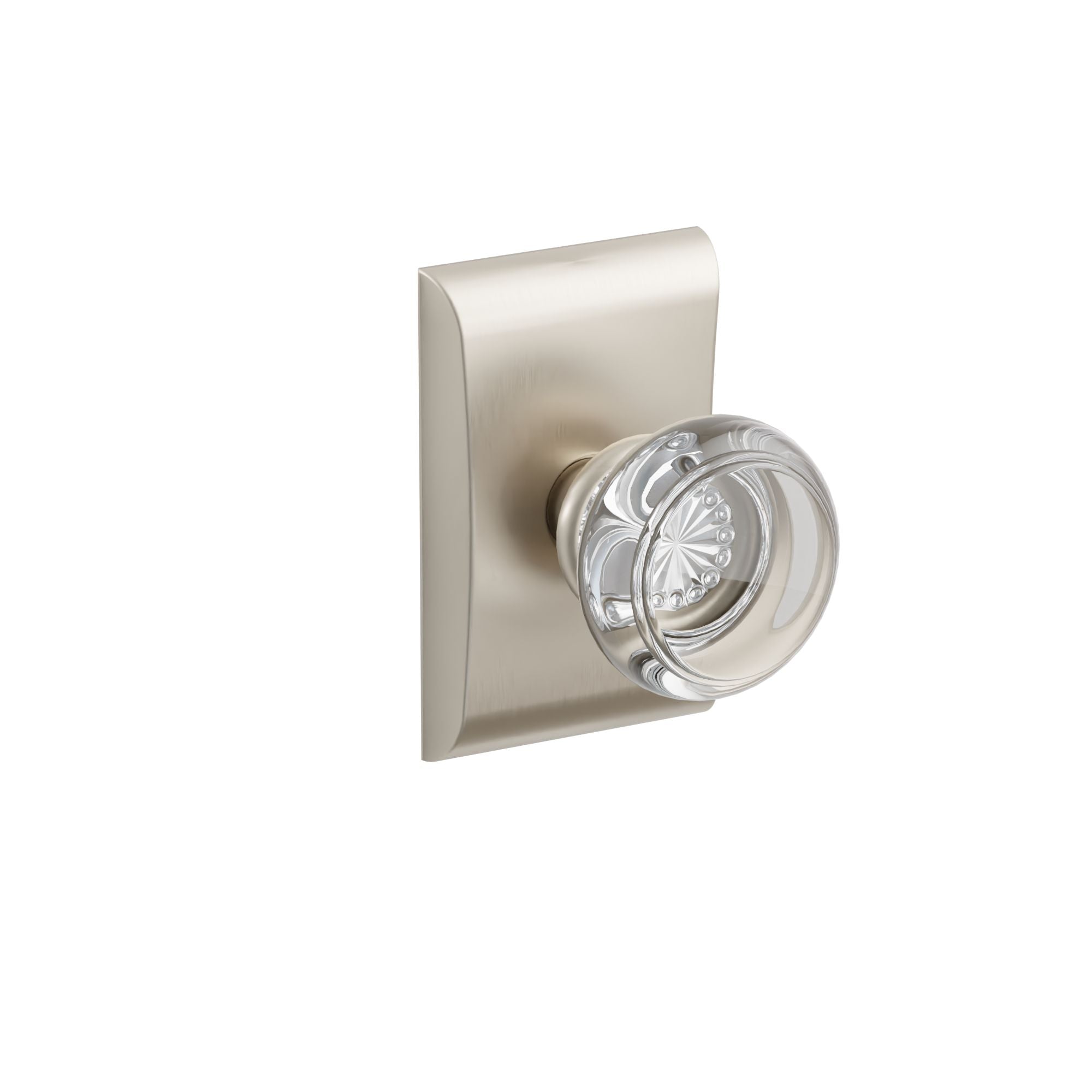 Emtek Georgetown Glass Knob Set with Neos Rosette