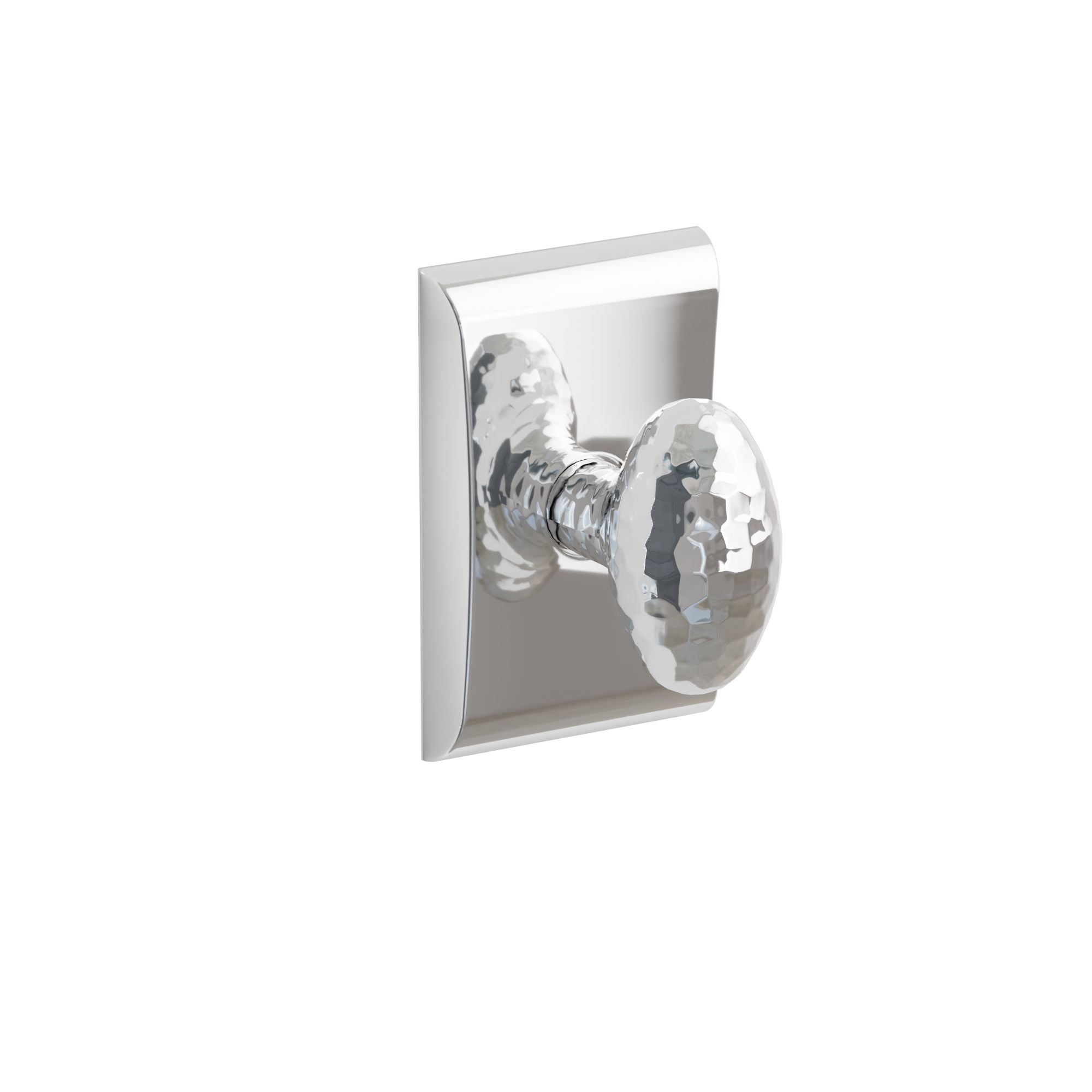 Emtek Hammered Egg Knob Set with Neos Rosette