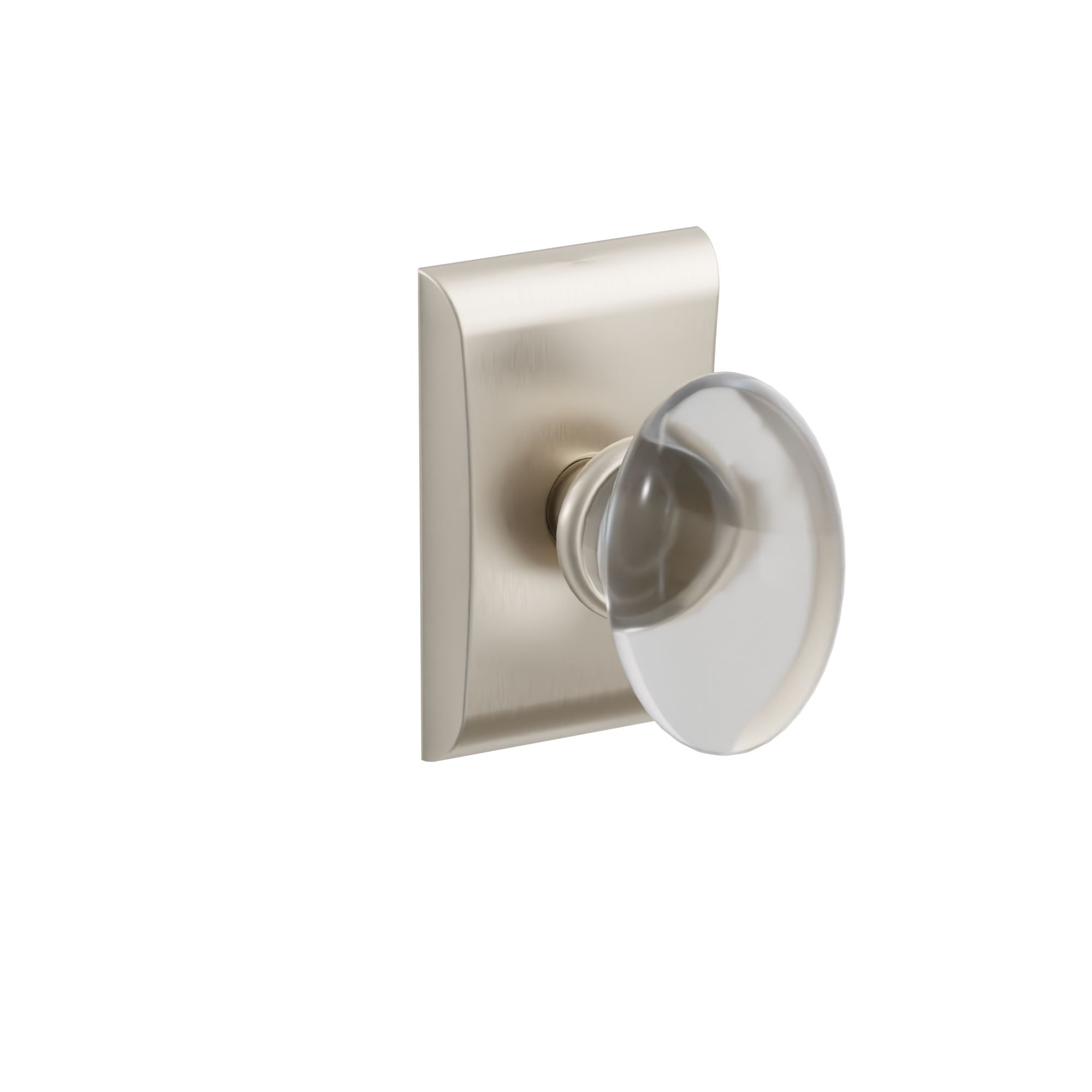 Emtek Concealed Fastener Hampton Glass Knob Set With Neos Rosette