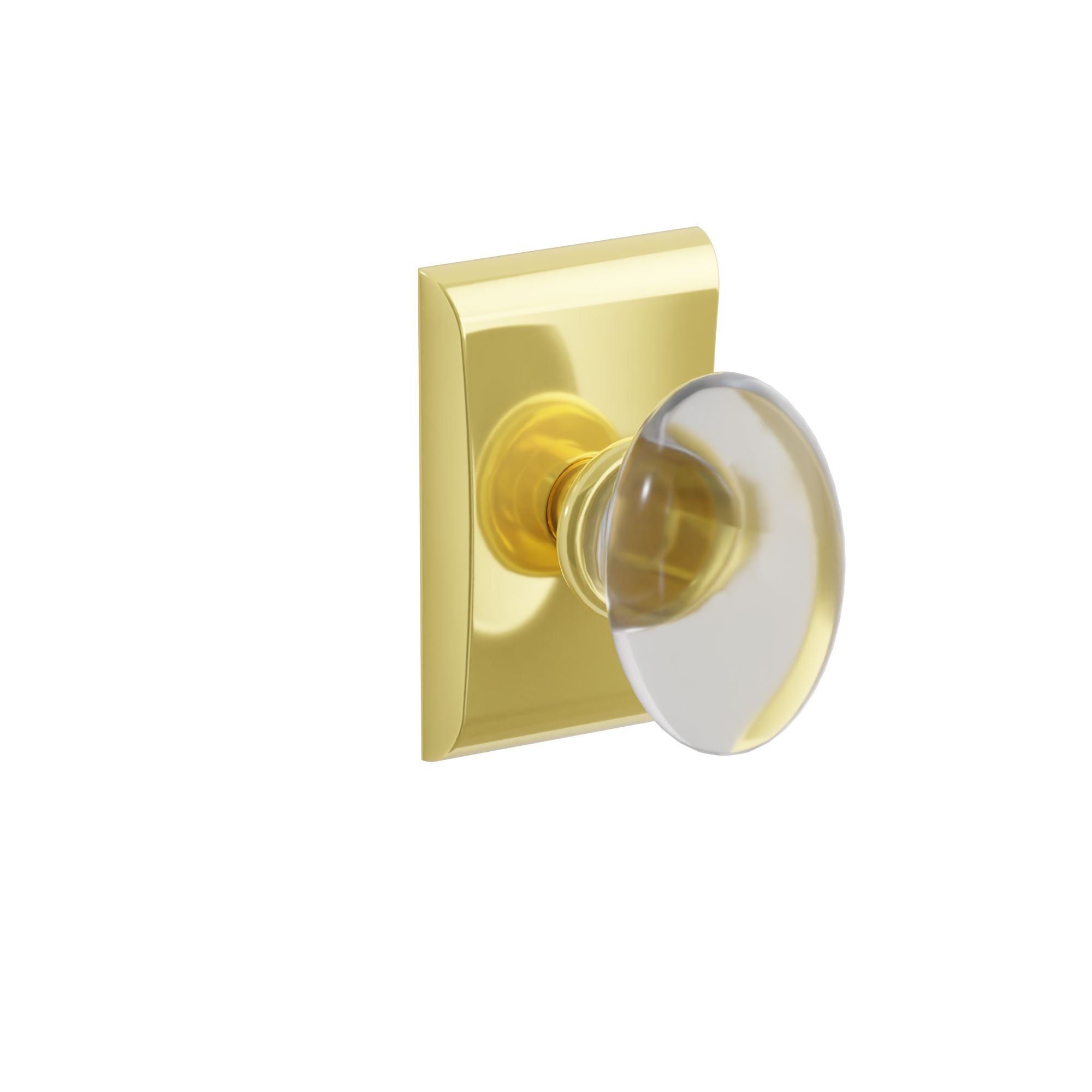 Emtek Hampton Glass Knob Set with Neos Rosette