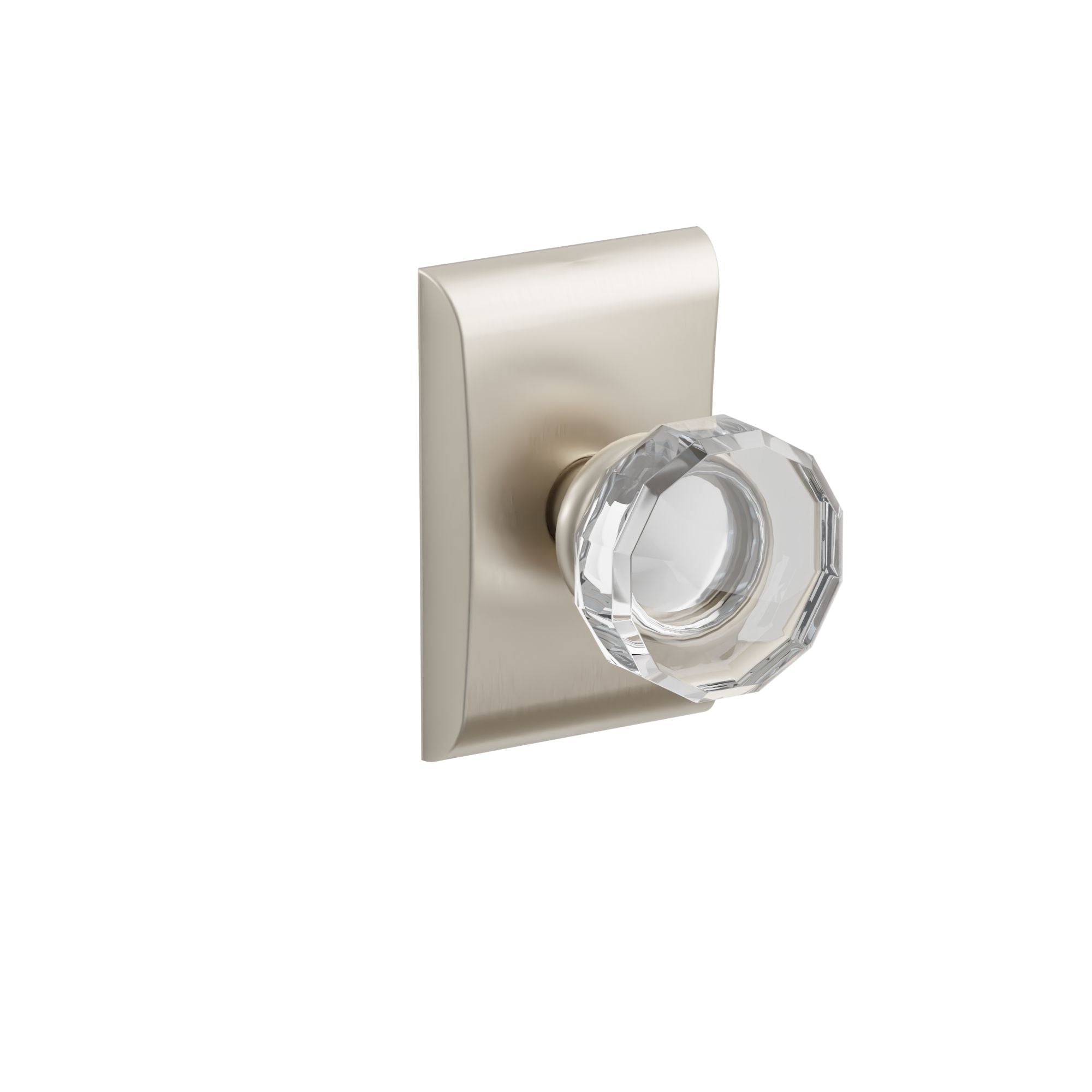 Emtek Lowell Glass Knob Set with Neos Rosette