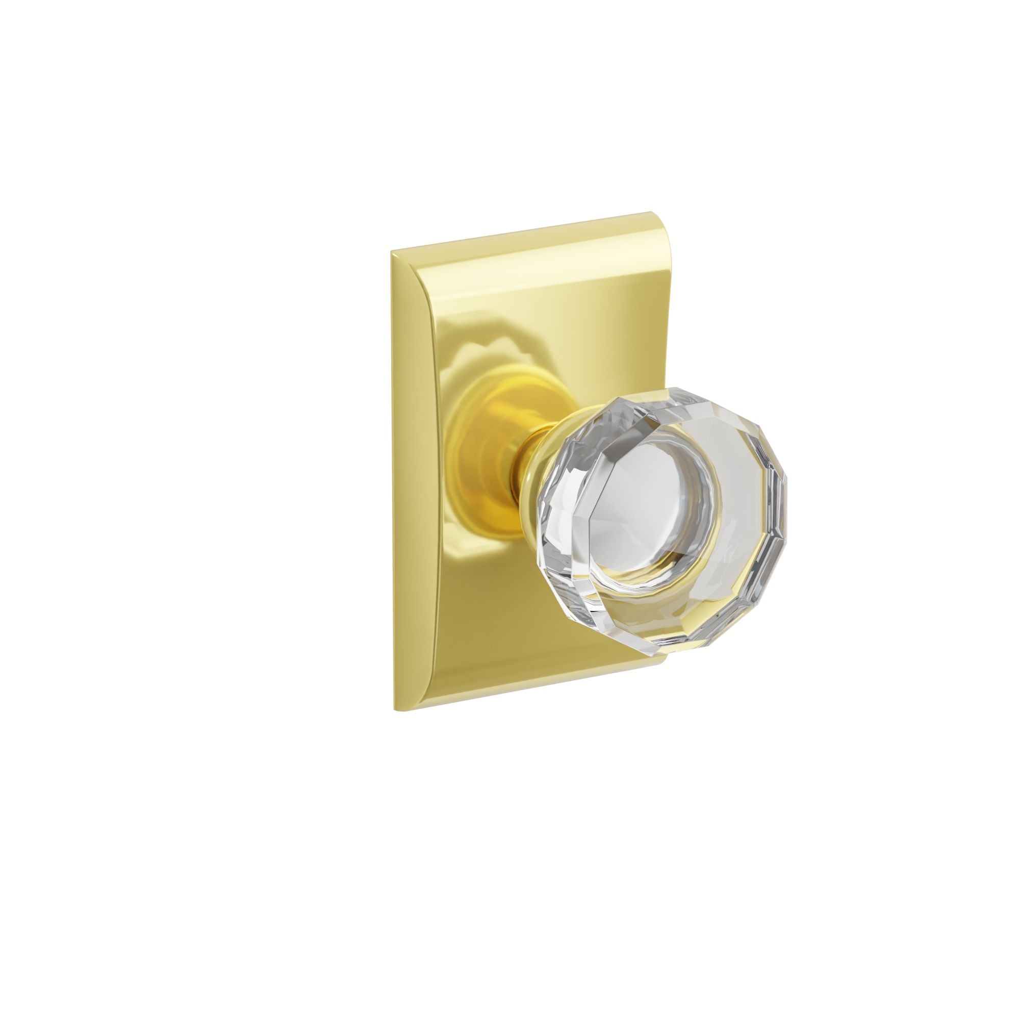Emtek Concealed Fastener Lowell Glass Knob Set With Neos Rosette