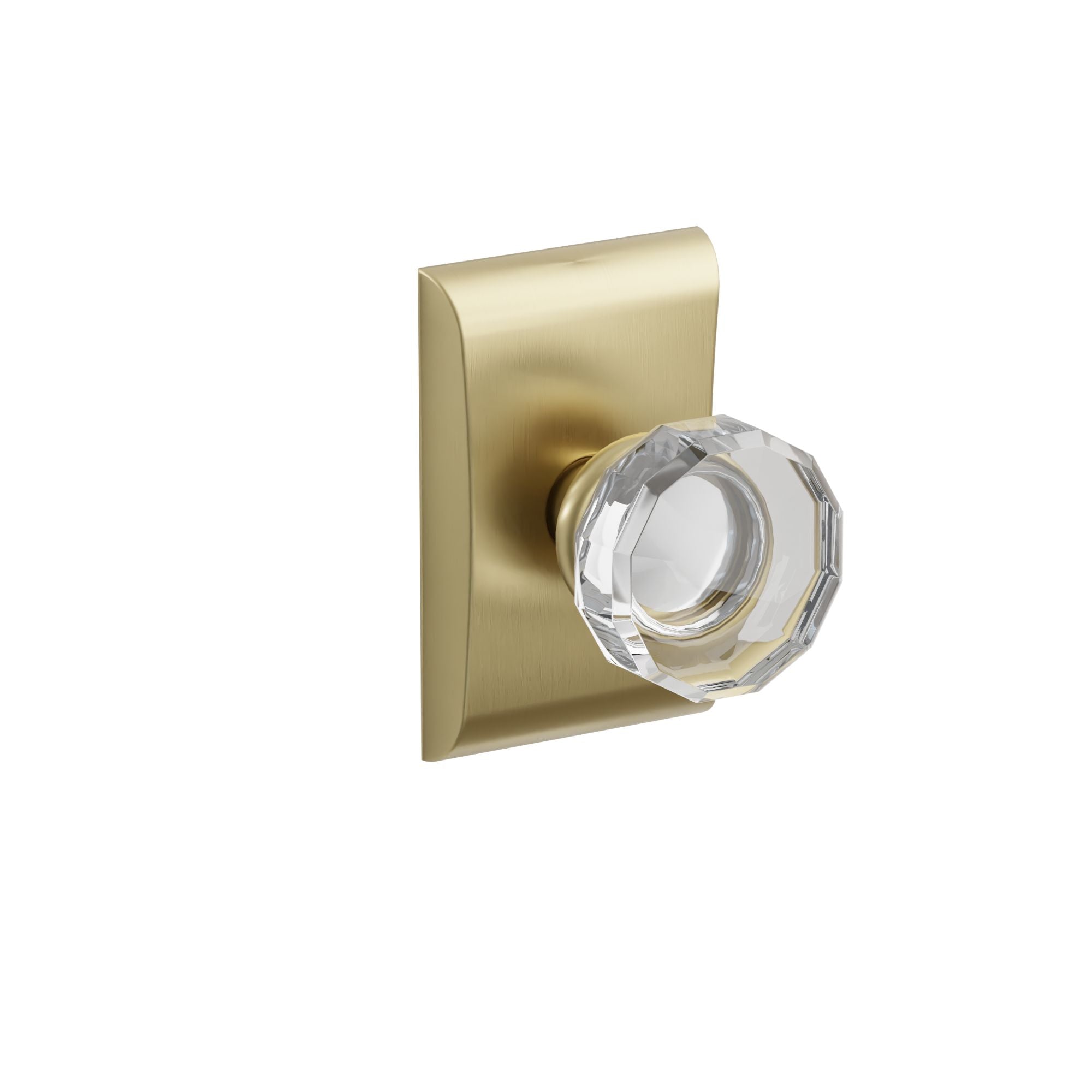 Emtek Lowell Glass Knob Set with Neos Rosette