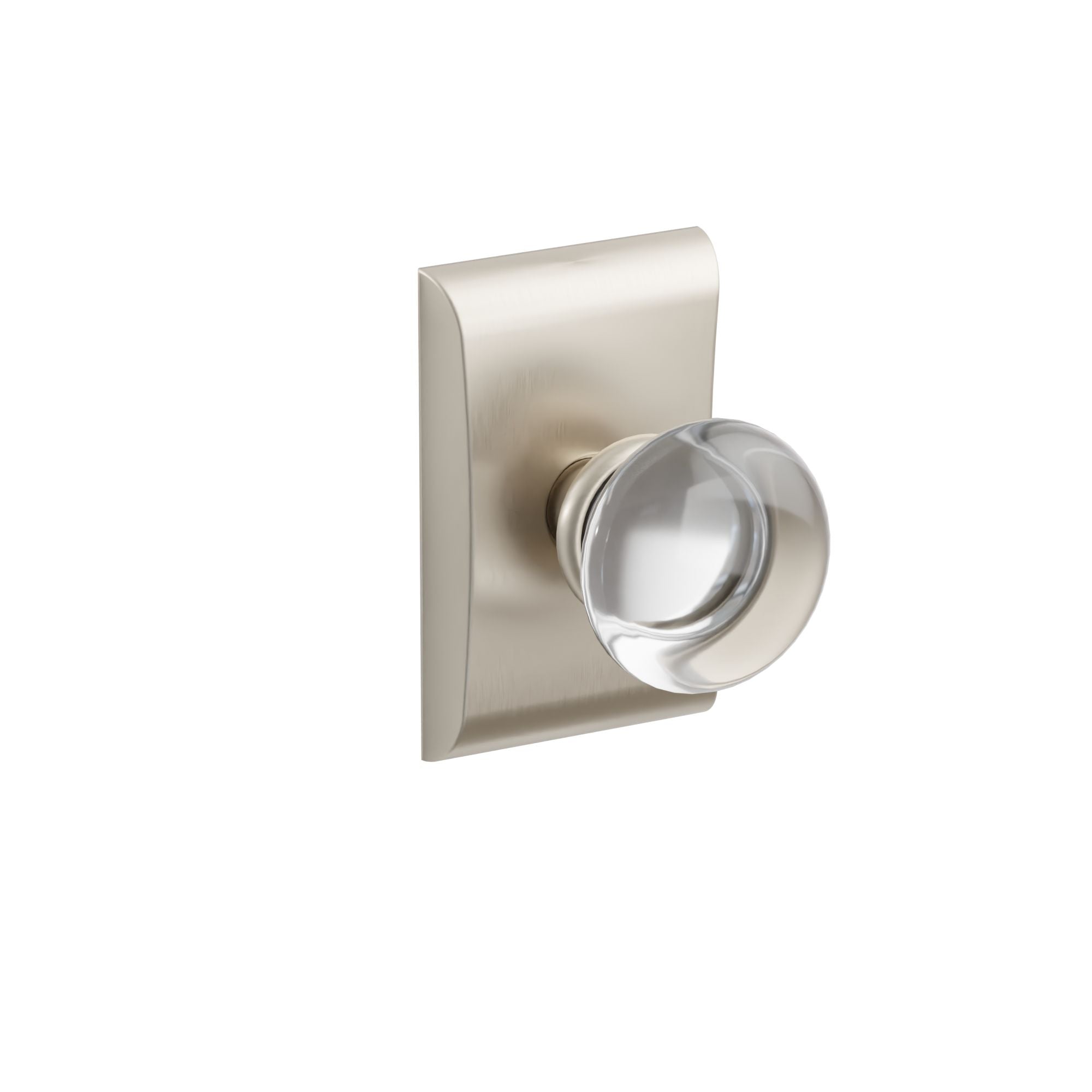 Emtek Concealed Fastener Providence Glass Knob Set With Neos Rosette