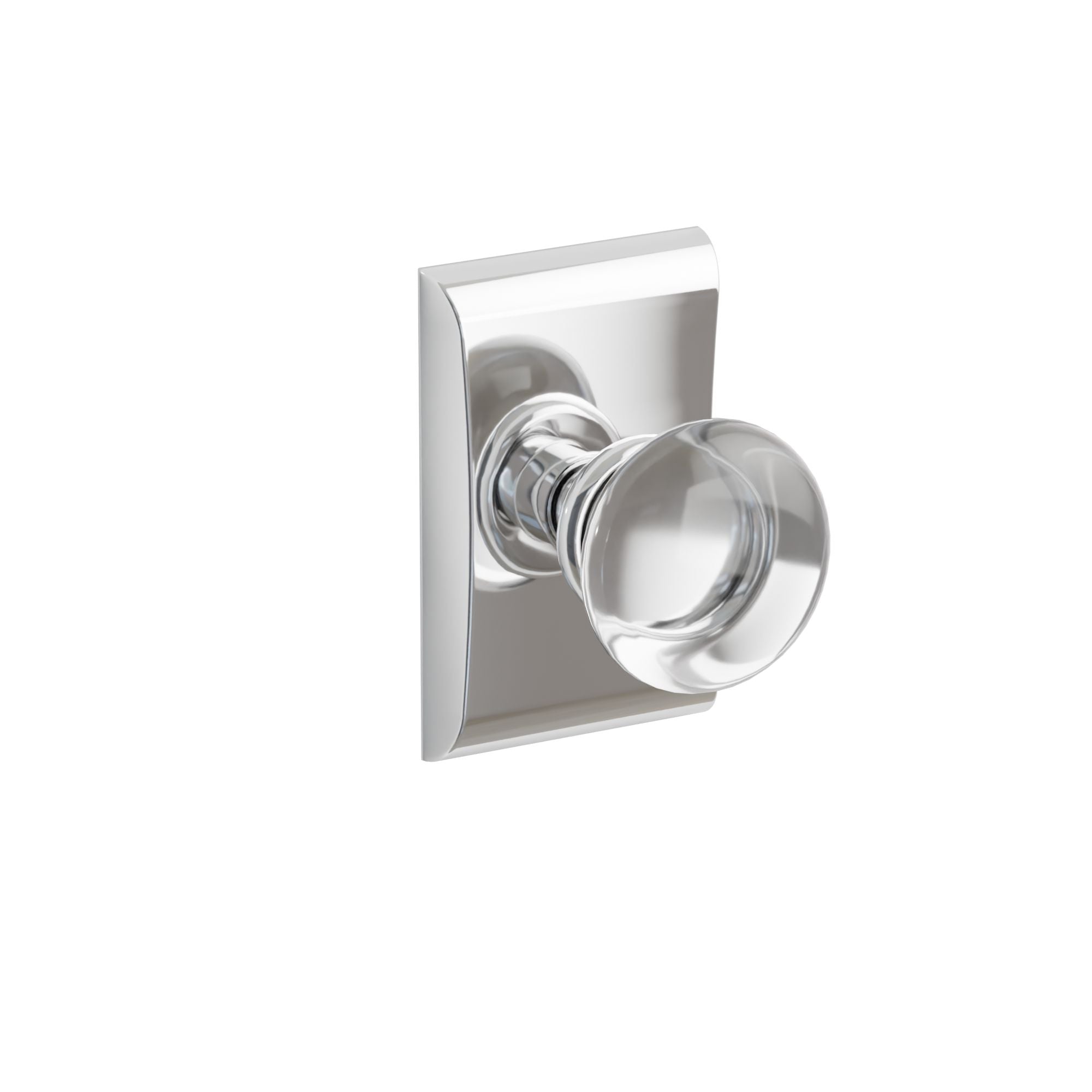 Emtek Concealed Fastener Providence Glass Knob Set With Neos Rosette