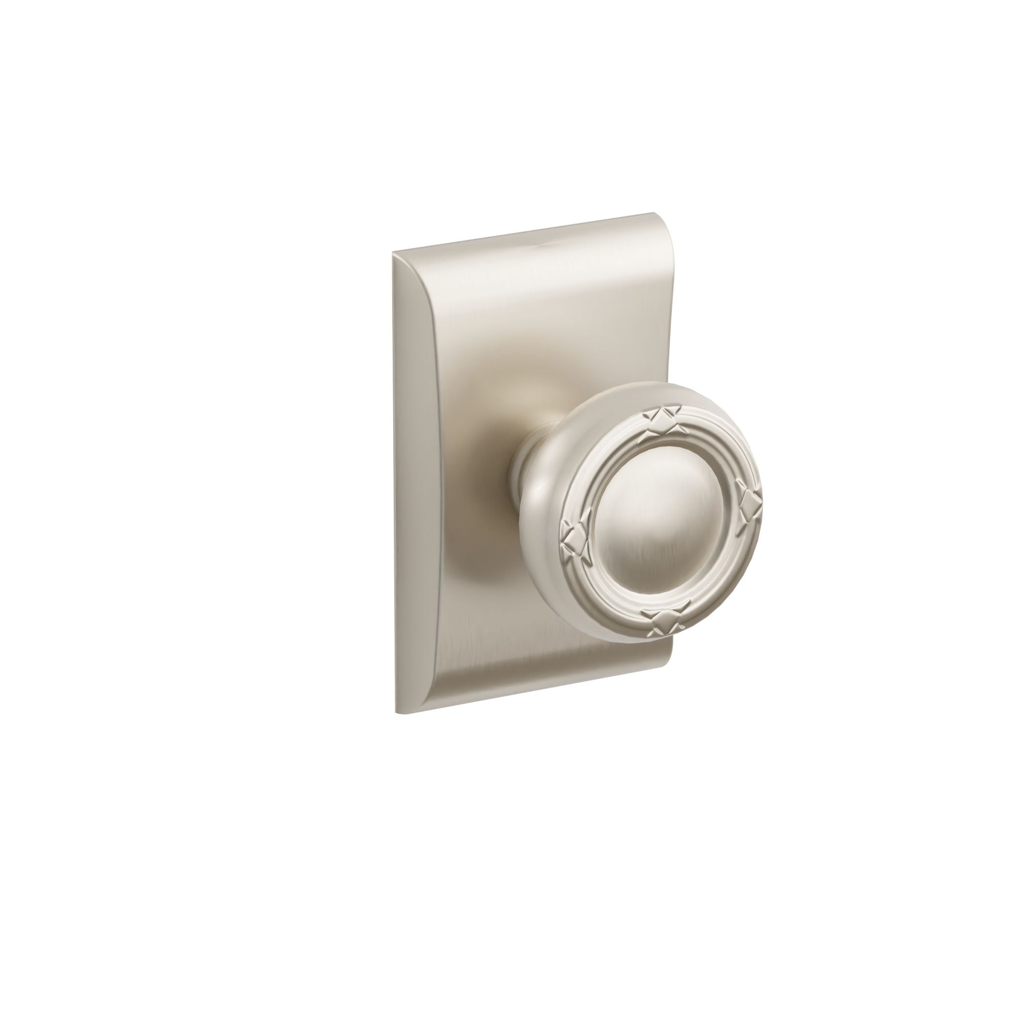 Emtek Ribbon & Reed Knob Set with Neos Rosette