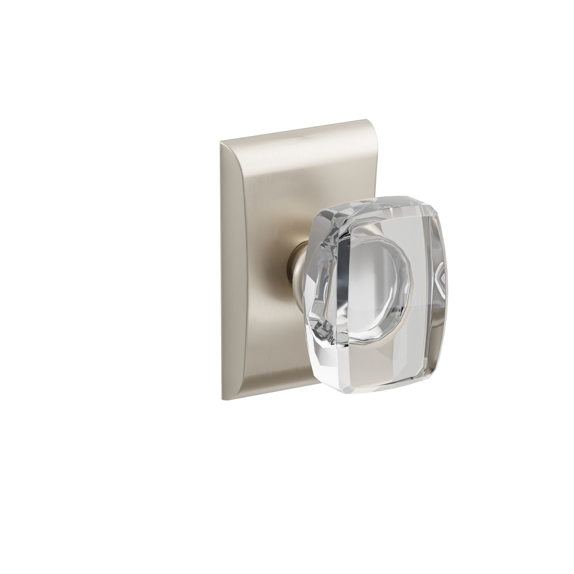 Emtek Concealed Fastener Windsor Glass Knob Set With Neos Rosette