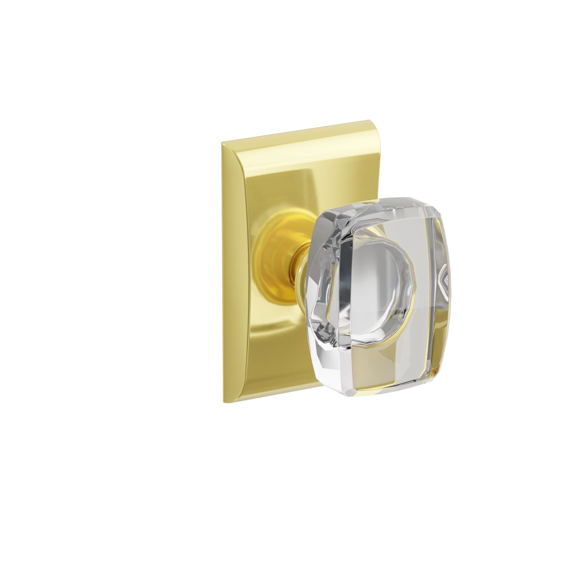 Emtek Concealed Fastener Windsor Glass Knob Set With Neos Rosette