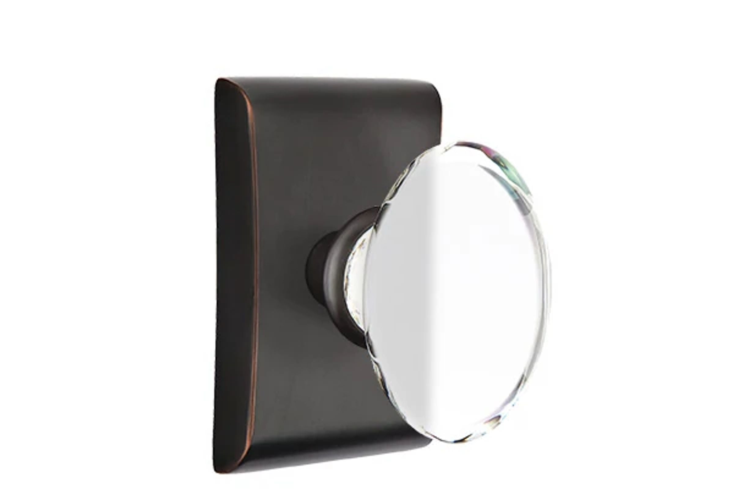 Emtek Concealed Fastener Hampton Glass Knob Set with Neos Rosette