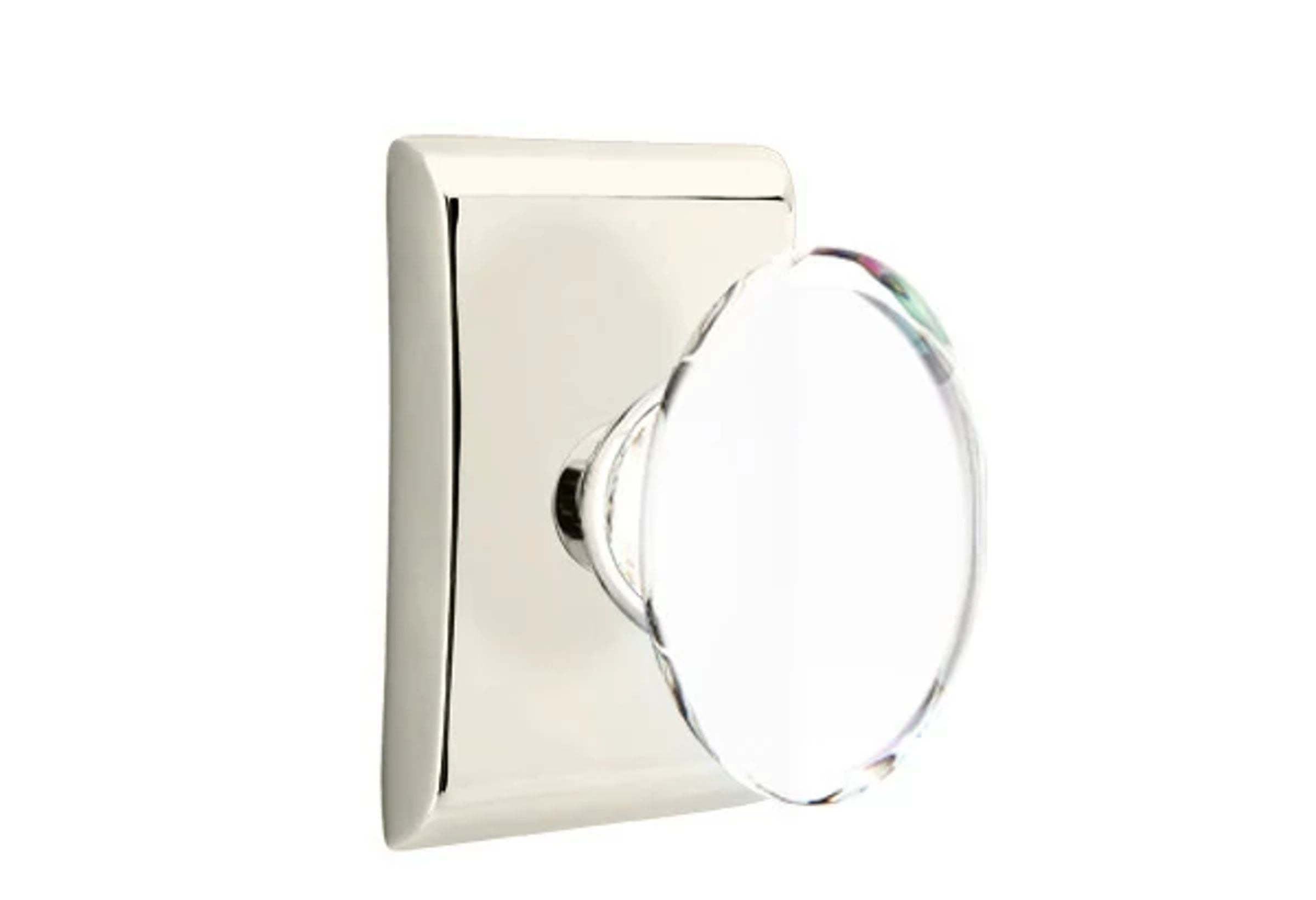 Emtek Hampton Glass Knob Set with Neos Rosette