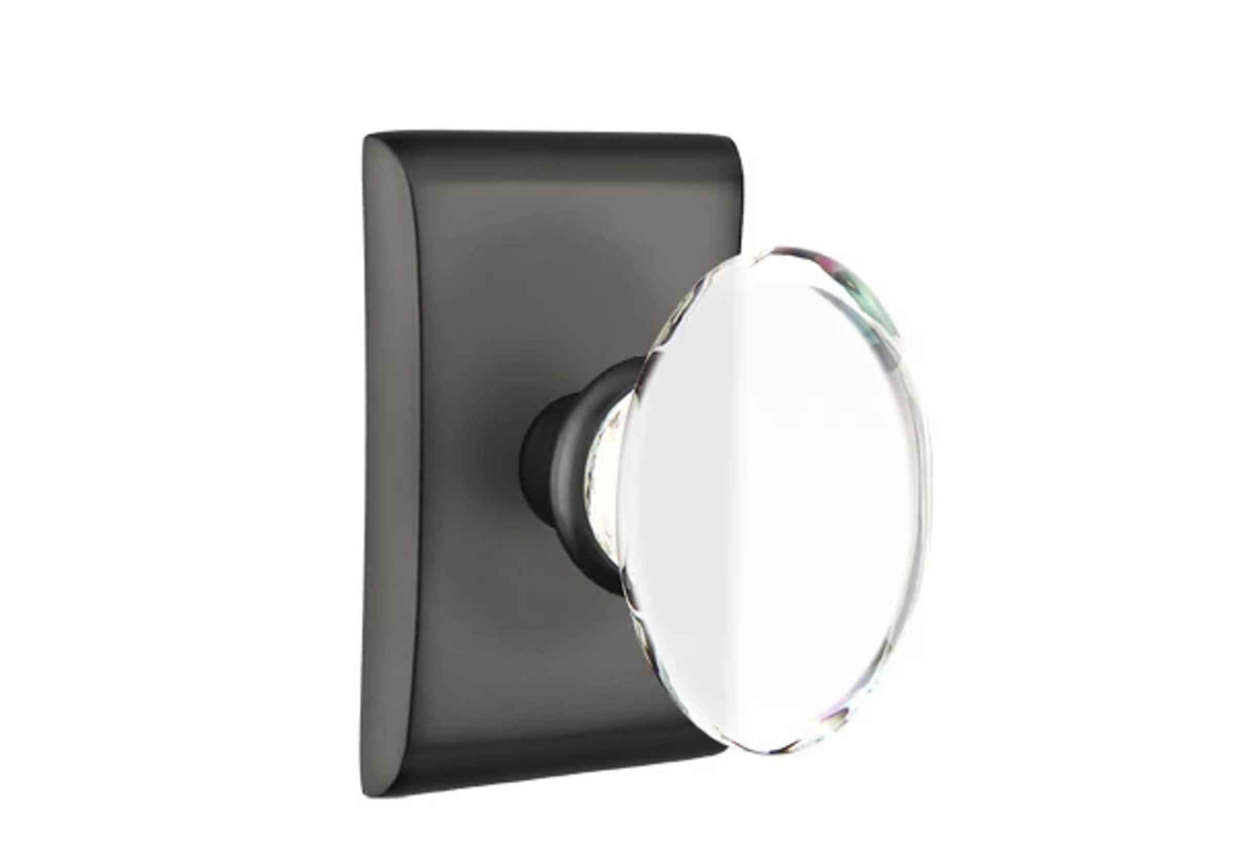 Emtek Concealed Fastener Hampton Glass Knob Set with Neos Rosette