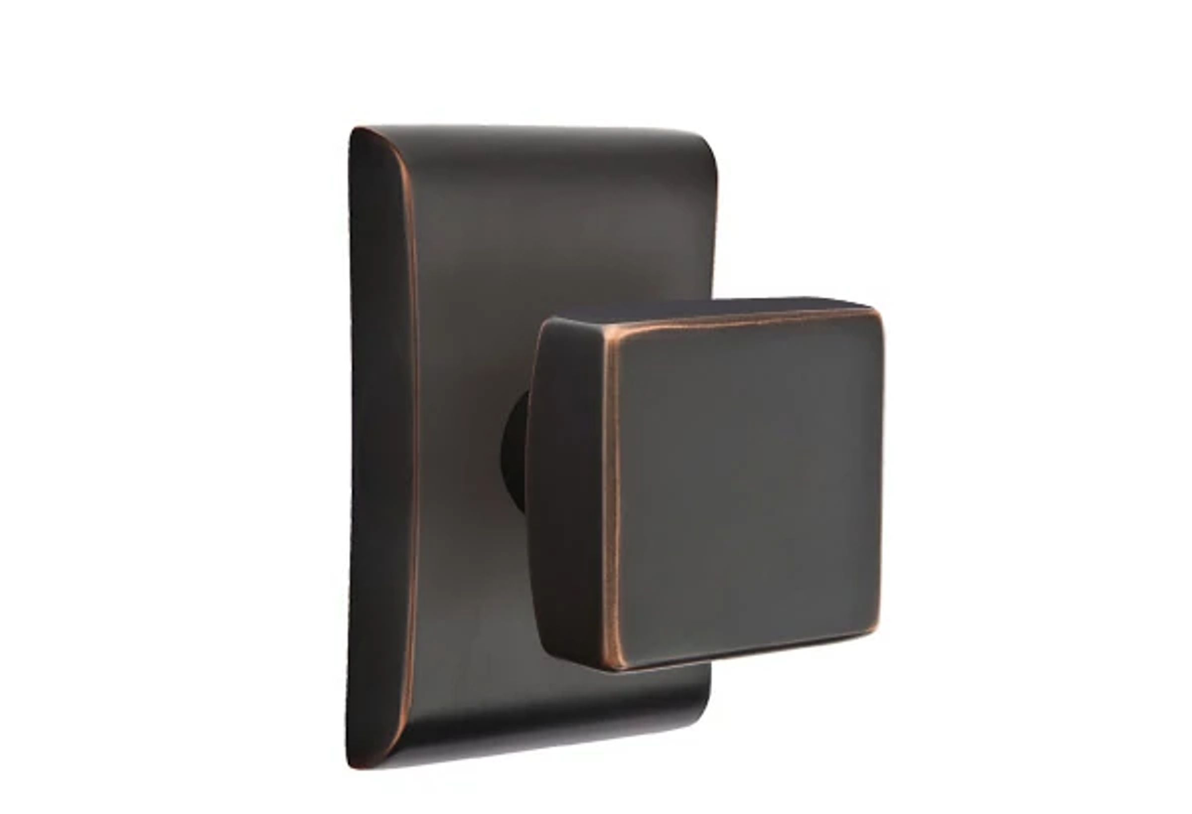 Emtek Concealed Fastener Square Knob Set with Neos Rosette