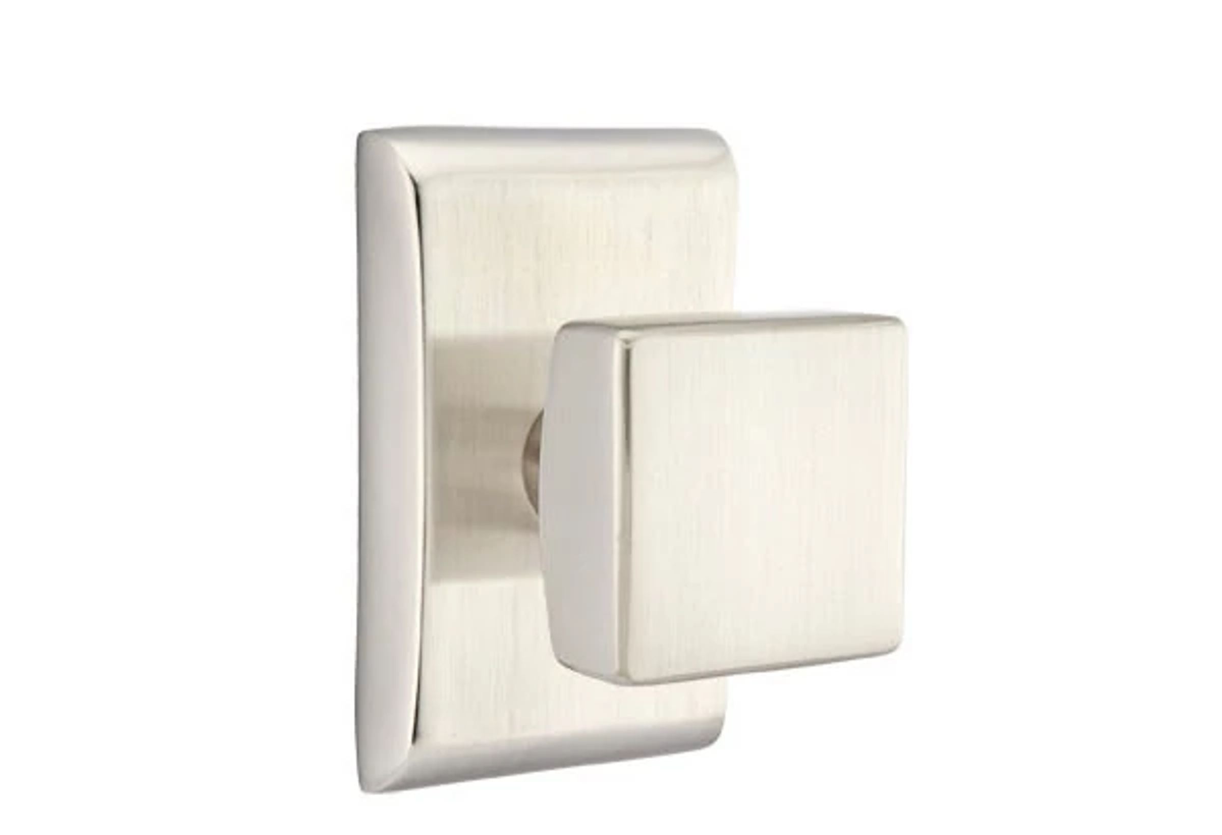 Emtek Concealed Fastener Square Knob Set with Neos Rosette