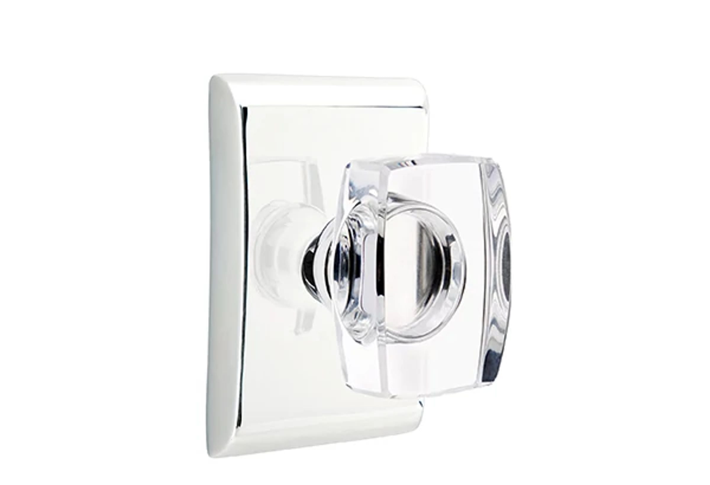 Emtek Windsor Glass Knob Set with Neos Rosette