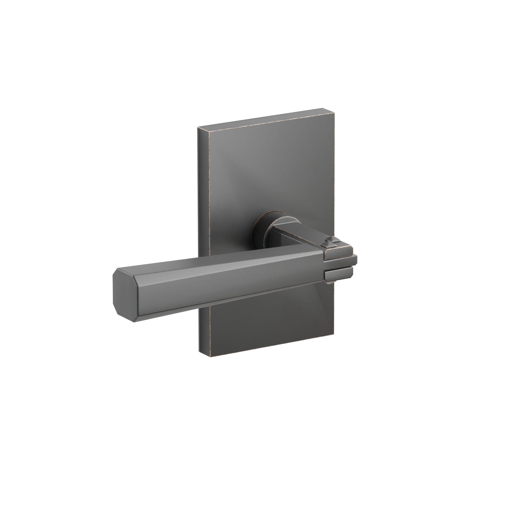 Emtek Arts & Crafts Lever Set with Modern Rectangular Rosette