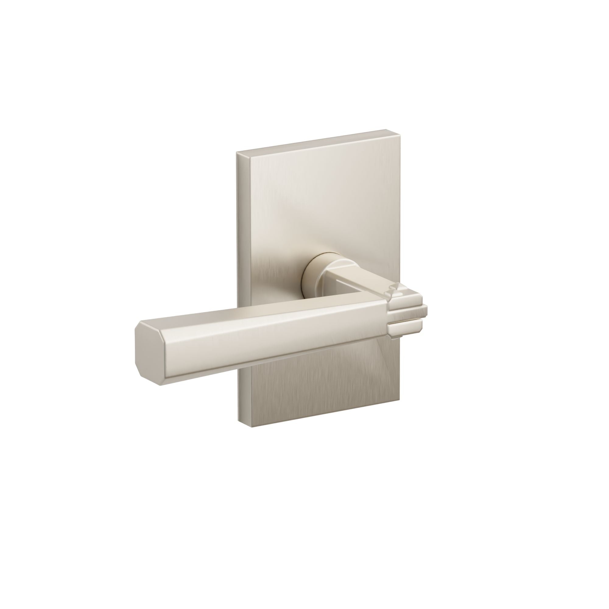 Emtek Arts & Crafts Lever Set with Modern Rectangular Rosette