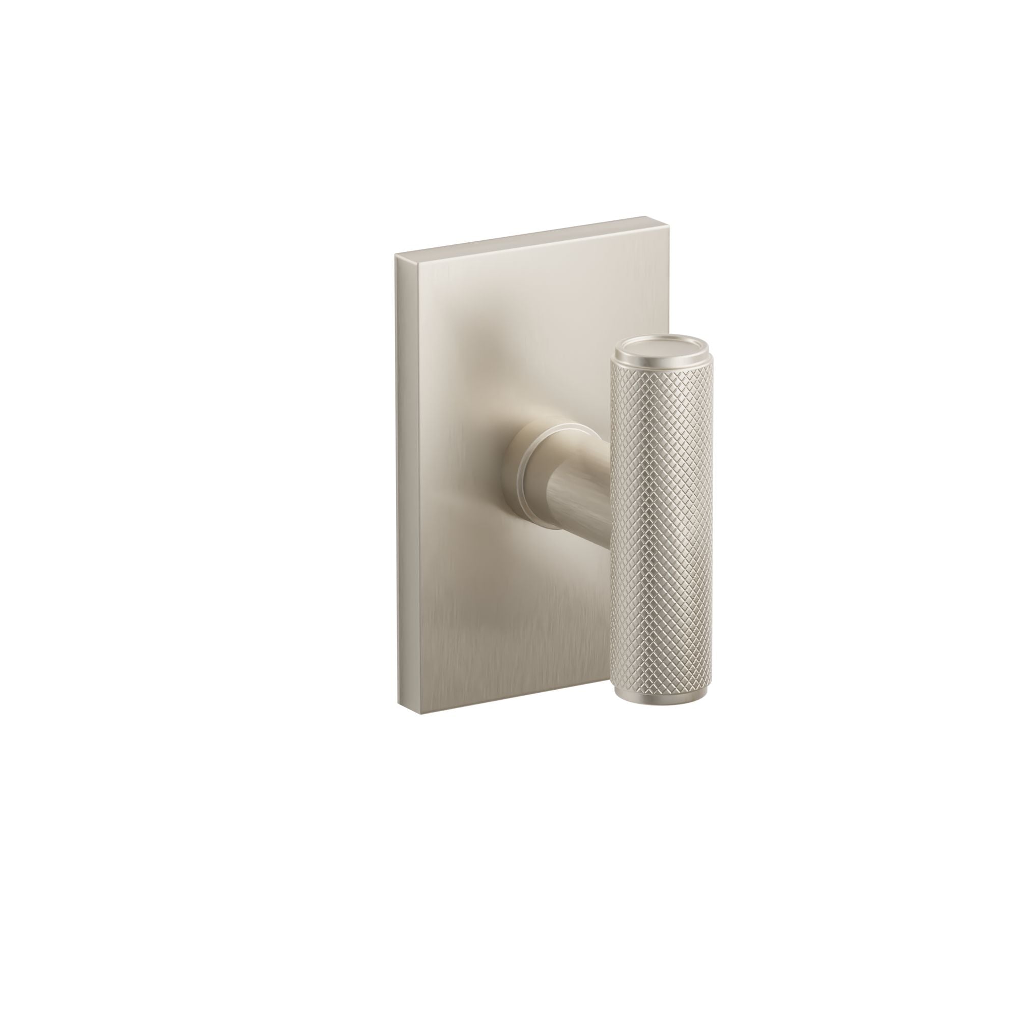 Emtek Concealed Fastener Ace Knurled Knob Set With Modern Rectangular Rosette