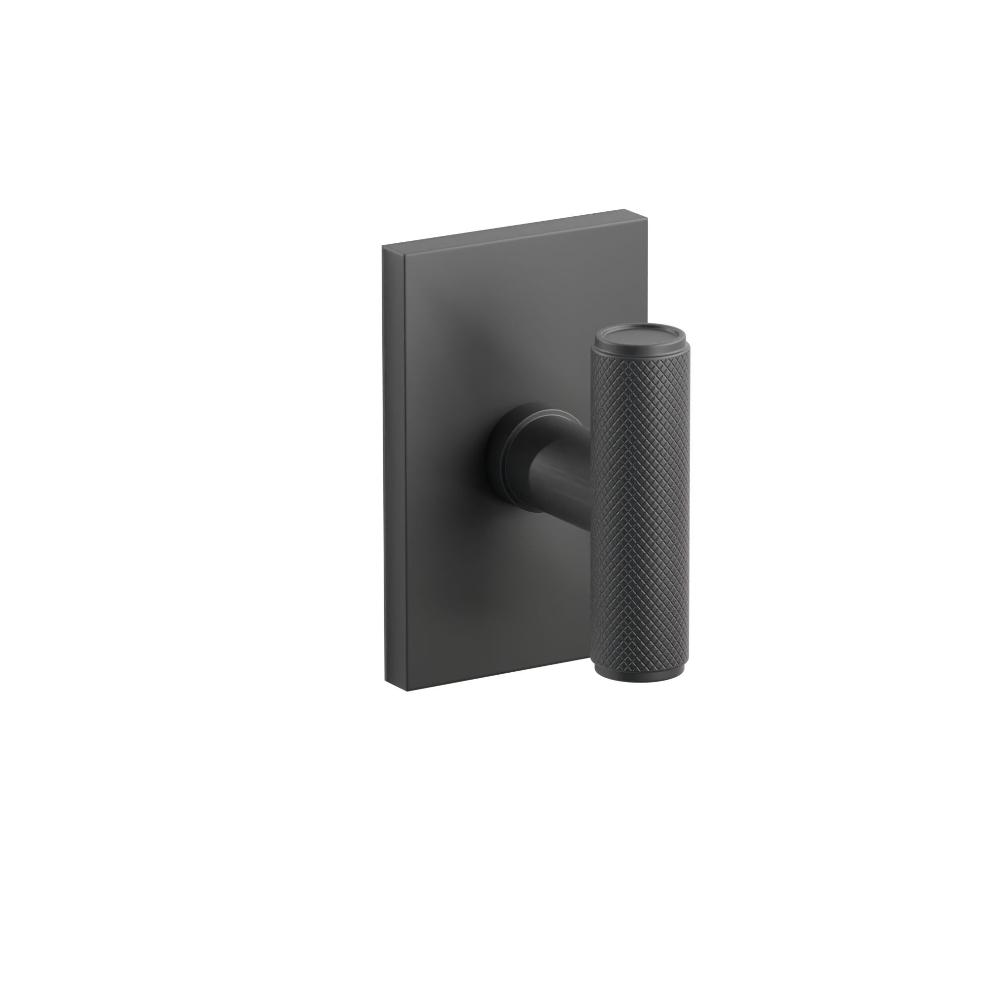 Emtek Ace Knurled Knob Set with Modern Rectangular Rosette