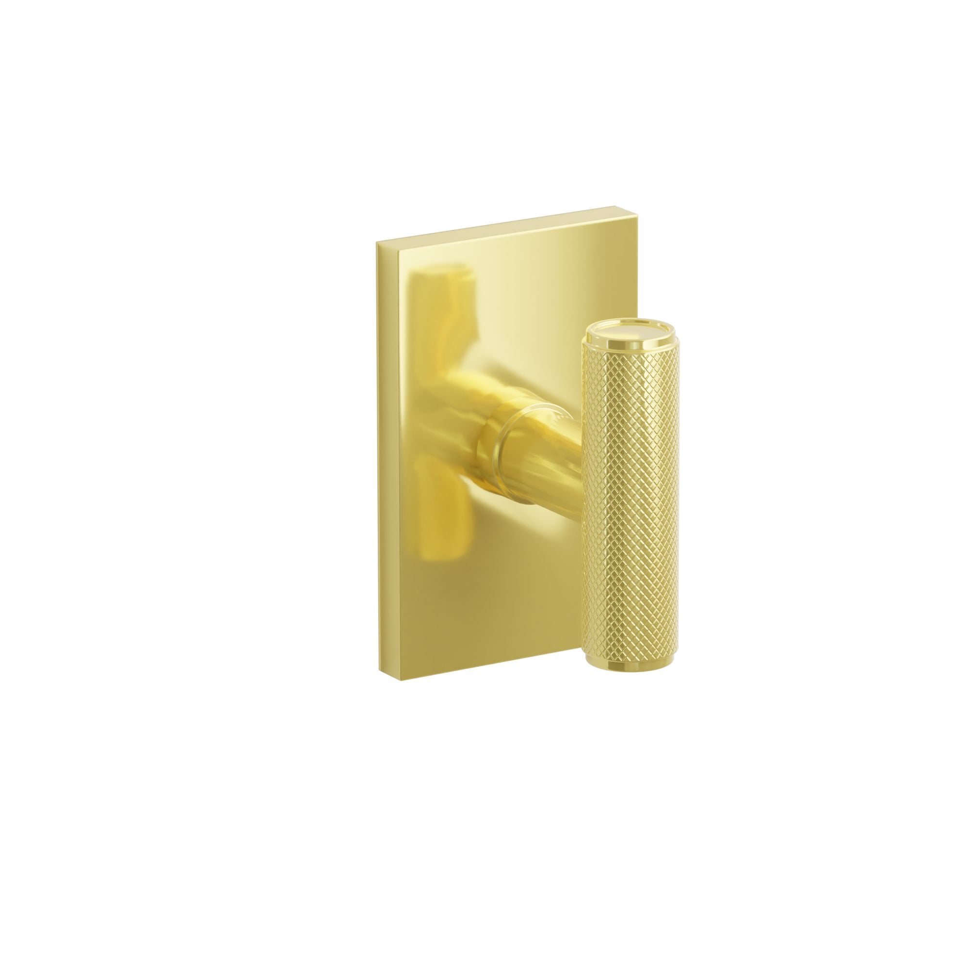 Emtek Concealed Fastener Ace Knurled Knob Set With Modern Rectangular Rosette