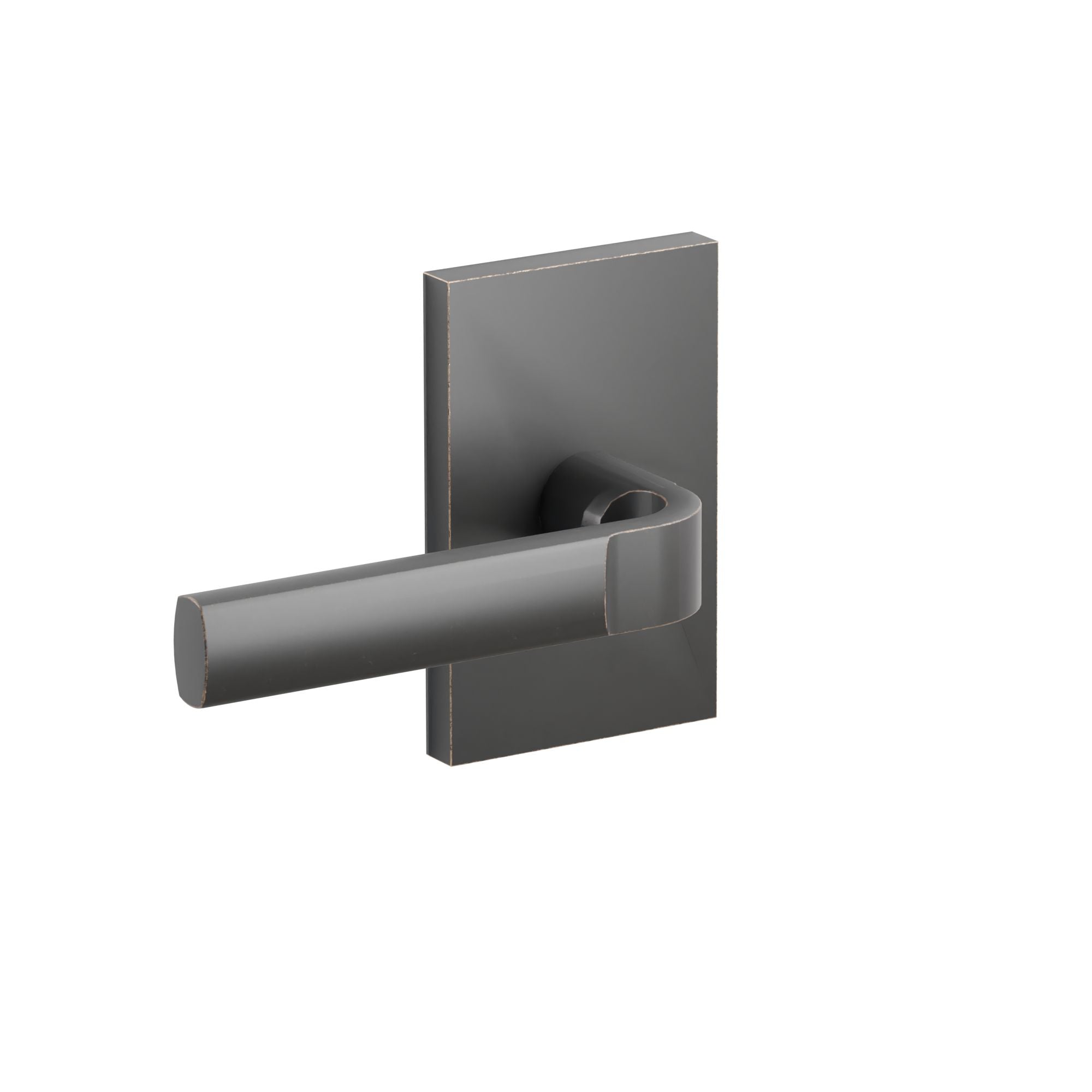 Emtek Aston Lever Set with Modern Rectangular Rosette