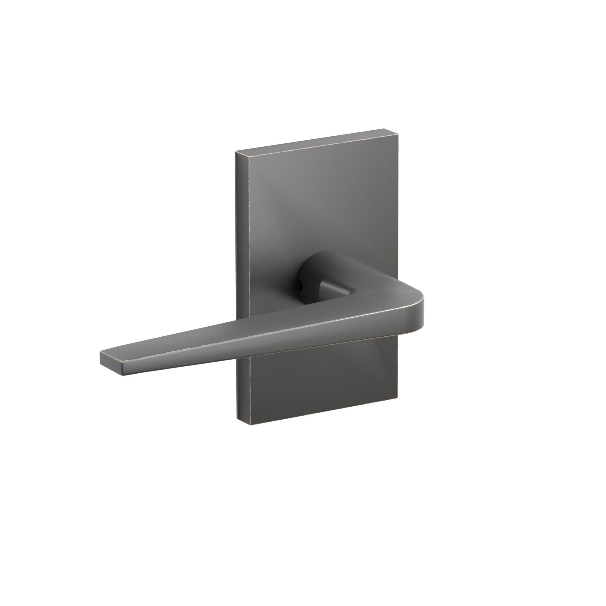 Emtek Athena Lever Set with Modern Rectangular Rosette