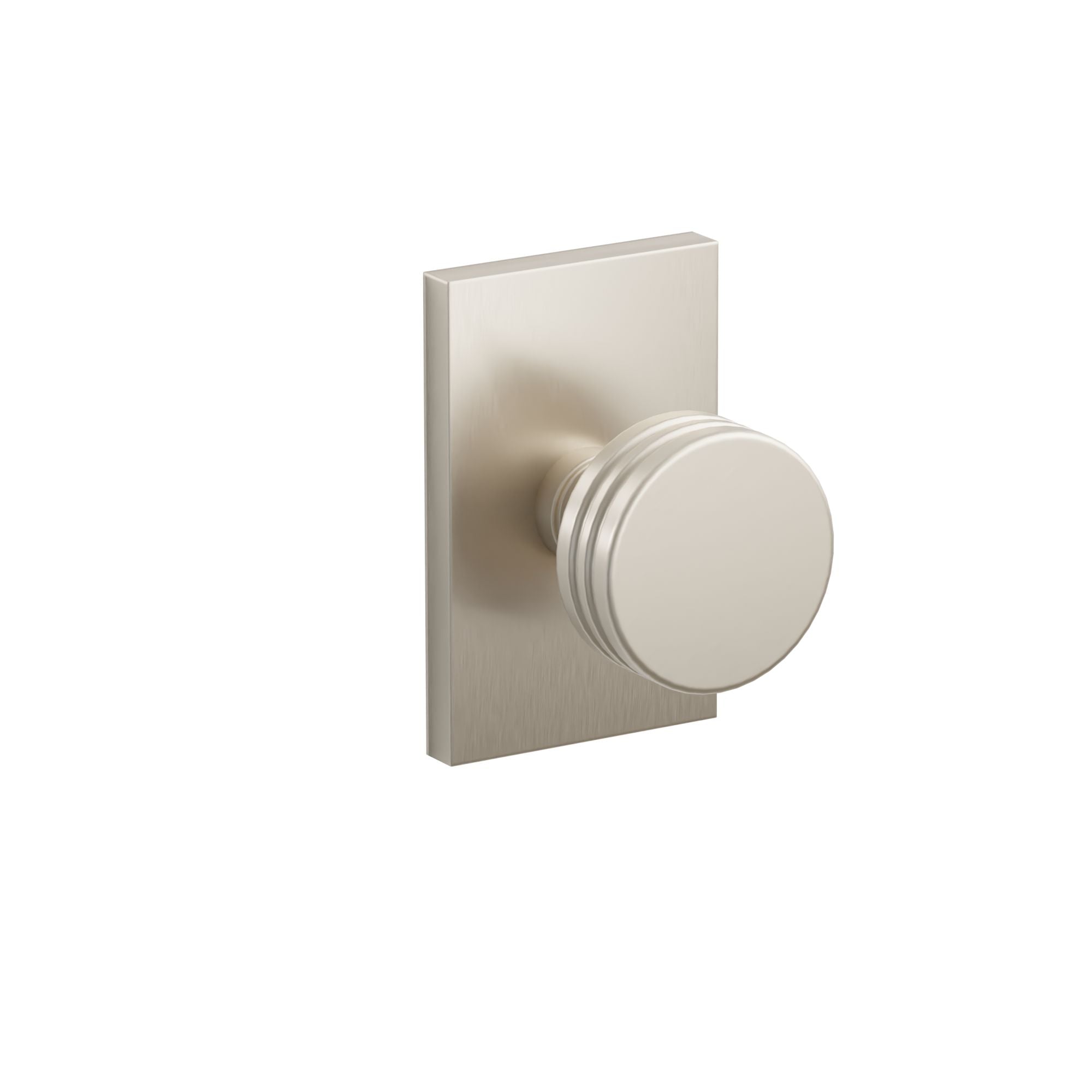 Emtek Concealed Fastener Bern Knob Set With Modern Rectangular Rosette