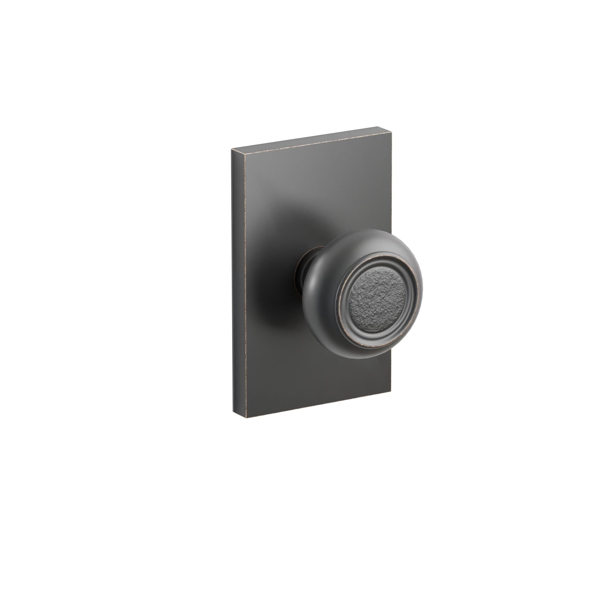 Emtek Concealed Fastener Belmont Knob Set With Modern Rectangular Rosette