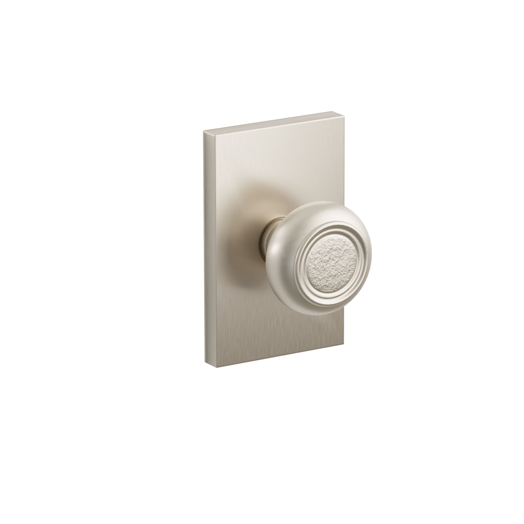 Emtek Concealed Fastener Belmont Knob Set With Modern Rectangular Rosette