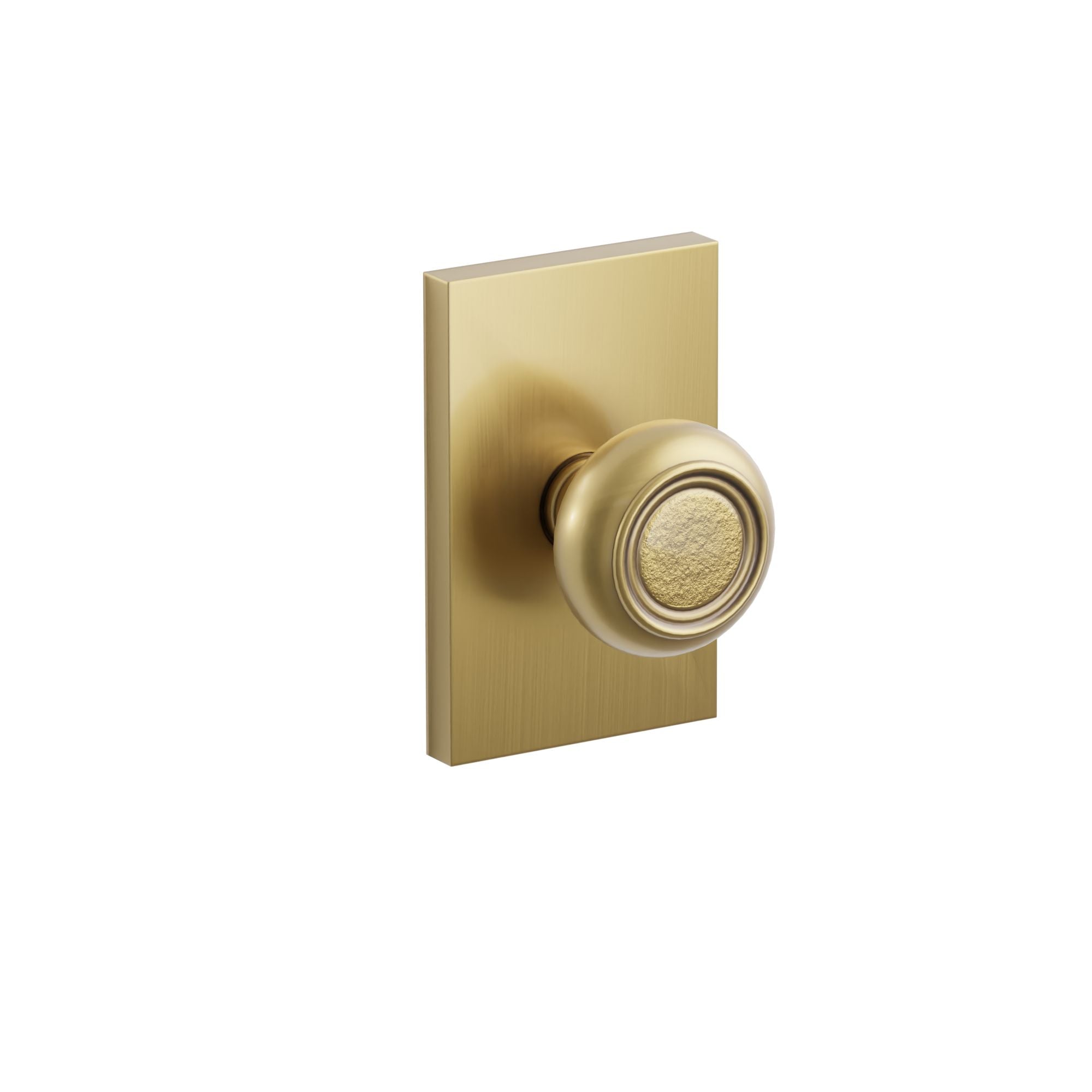 Emtek Concealed Fastener Belmont Knob Set With Modern Rectangular Rosette