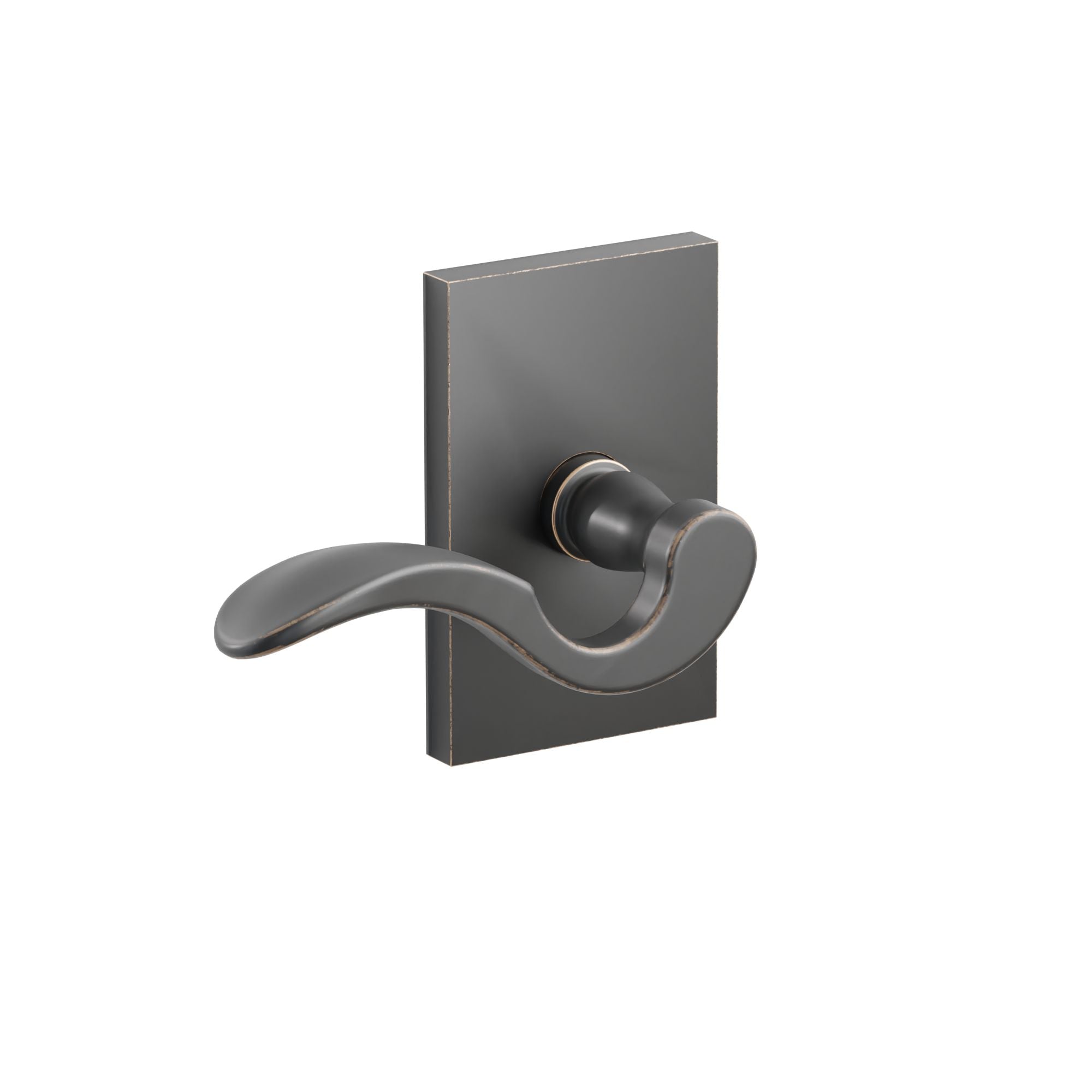 Emtek Breslin Lever Set with Modern Rectangular Rosette