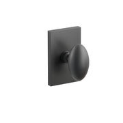 Emtek Concealed Fastener Egg Knob Set With Modern Rectangular Rosette