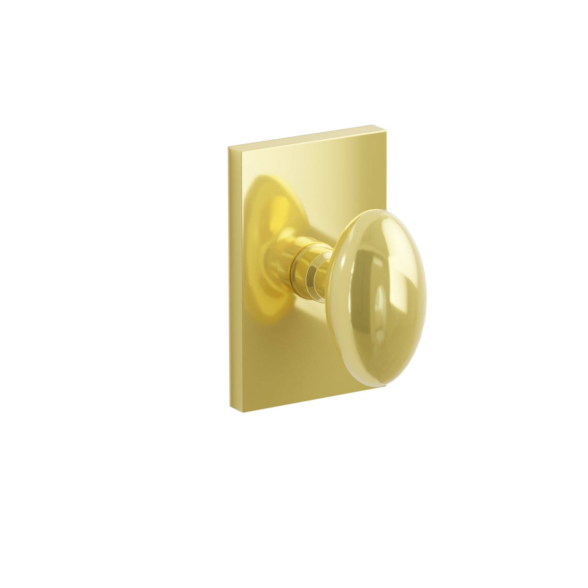 Emtek Concealed Fastener Egg Knob Set With Modern Rectangular Rosette
