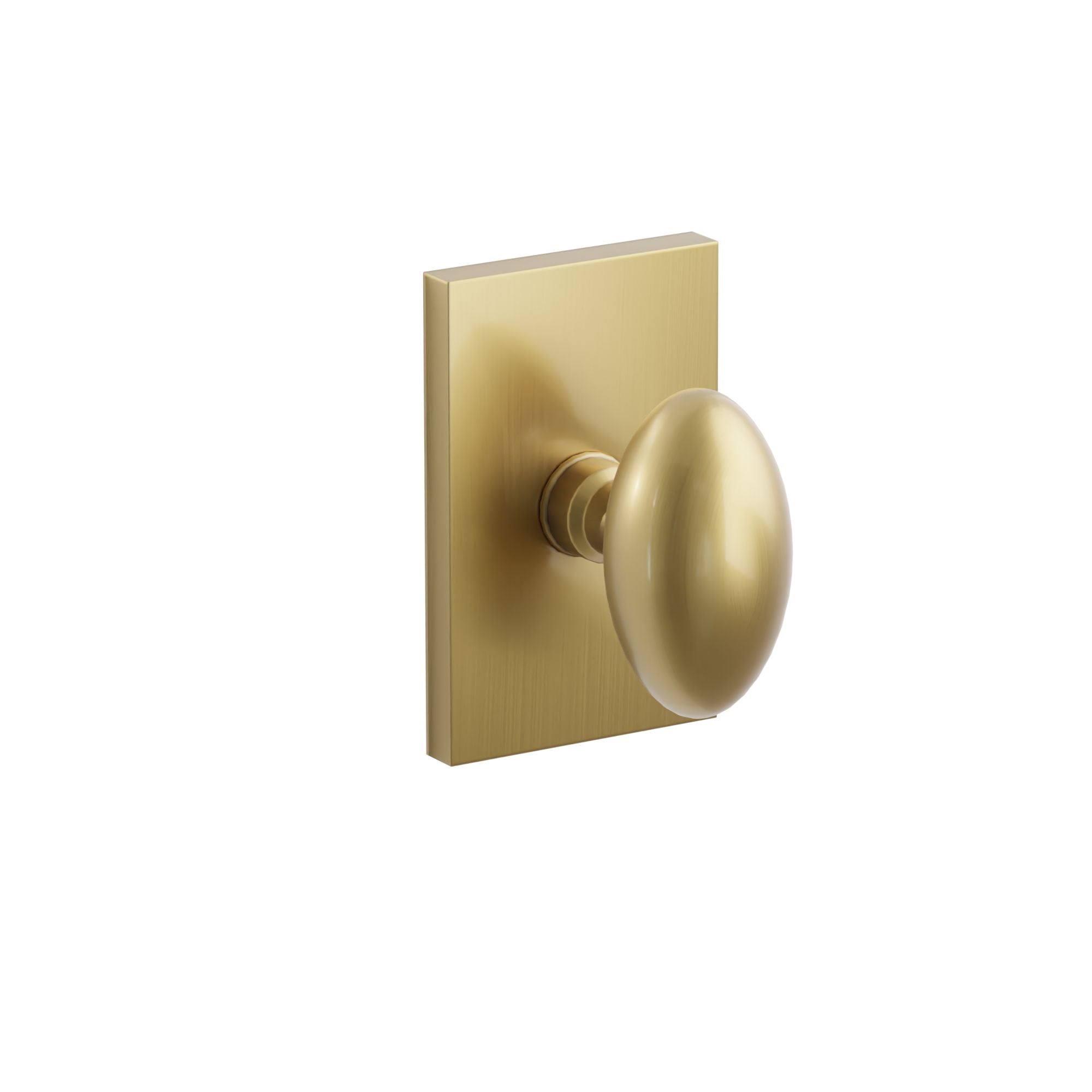 Emtek Concealed Fastener Egg Knob Set With Modern Rectangular Rosette