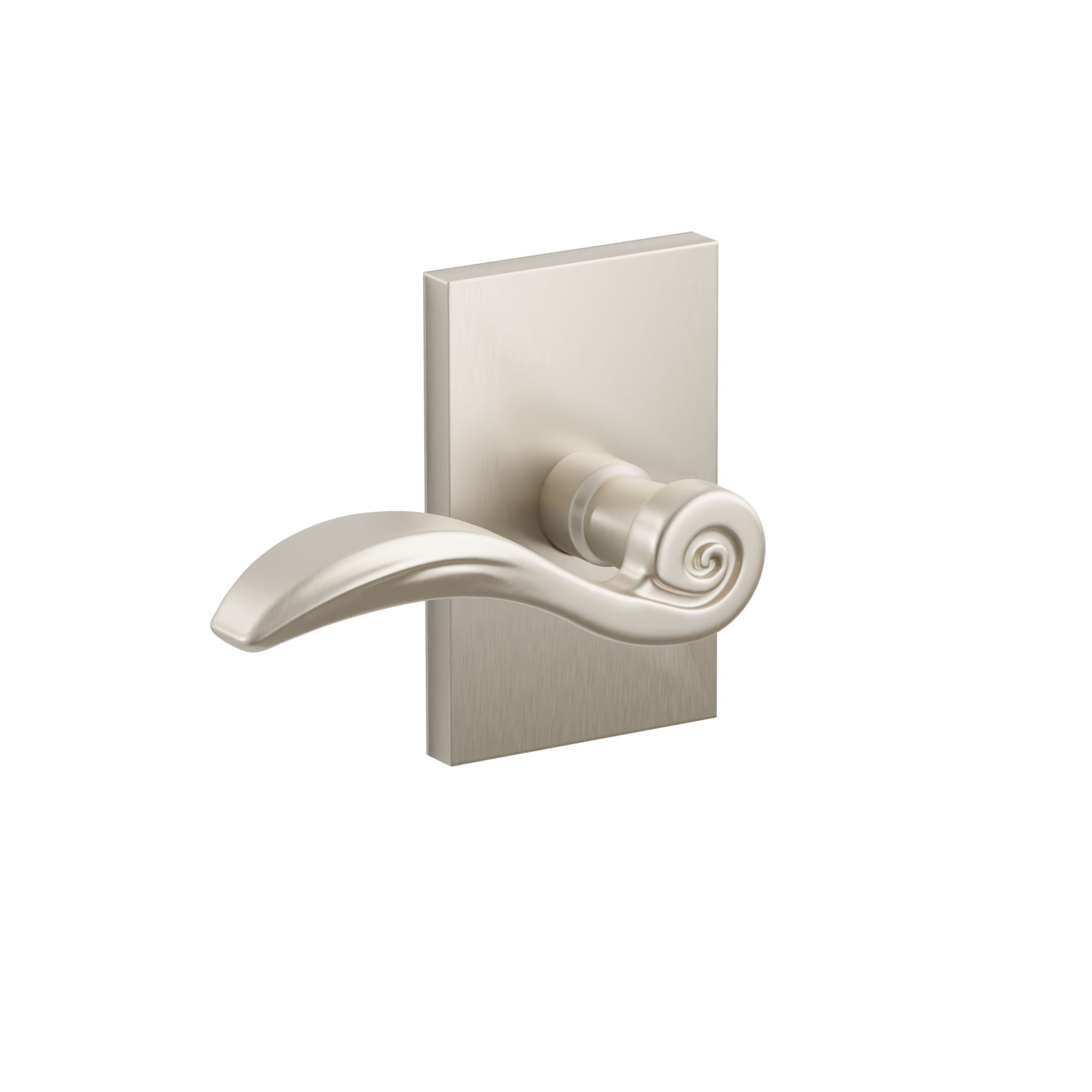 Emtek Concealed Fastener Elan Lever Set With Modern Rectangular Rosette