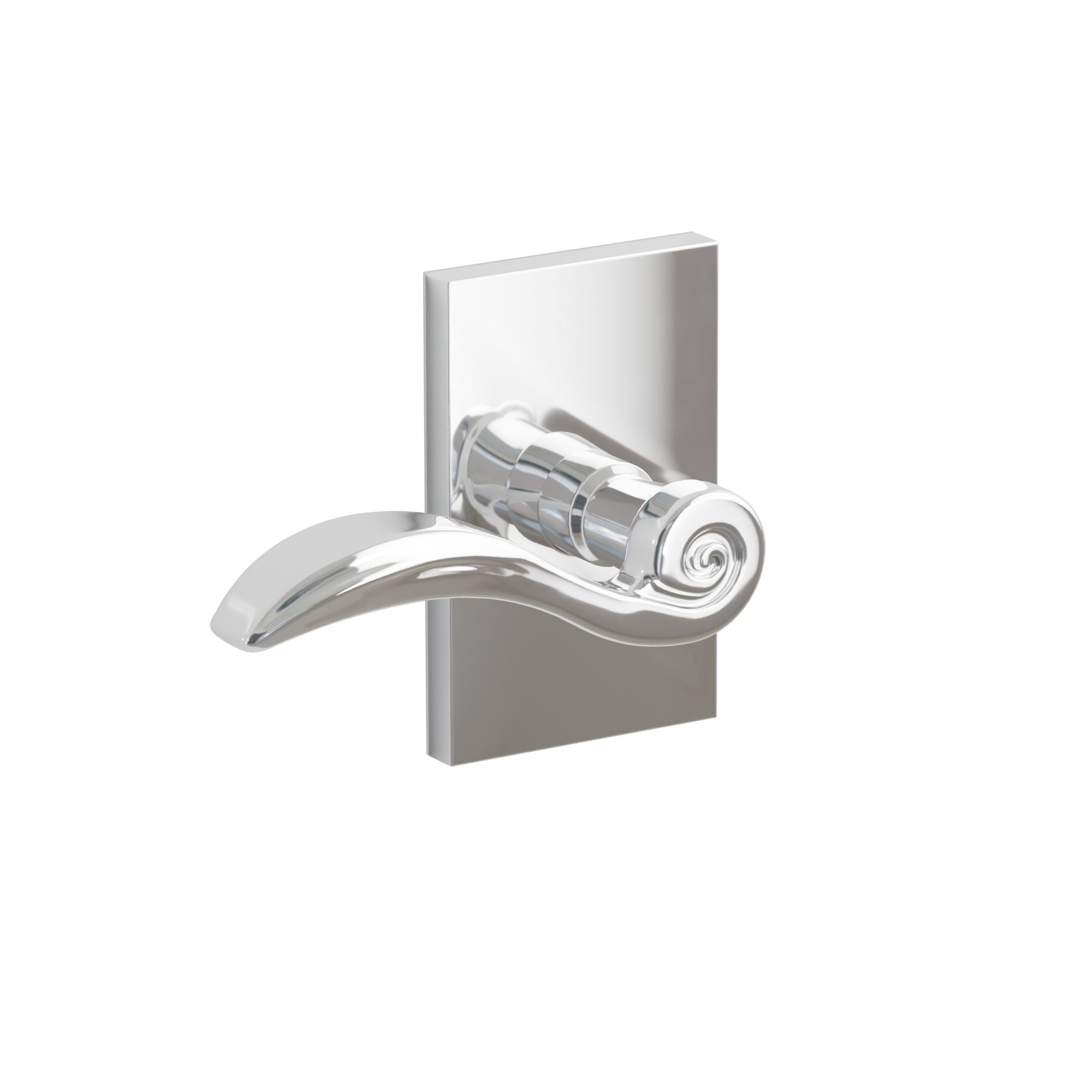 Emtek Concealed Fastener Elan Lever Set With Modern Rectangular Rosette