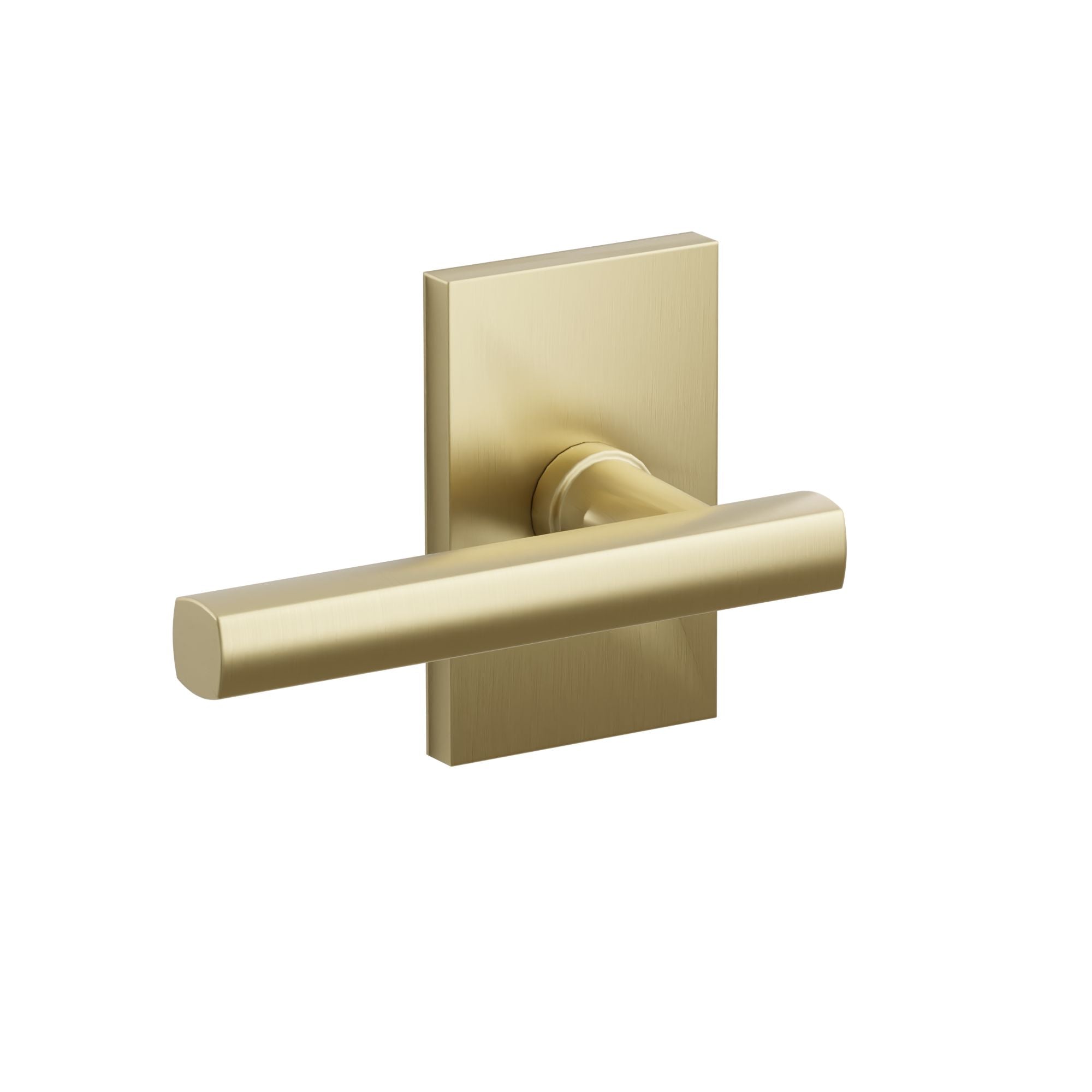 Emtek Freestone Lever Set with Modern Rectangular Rosette