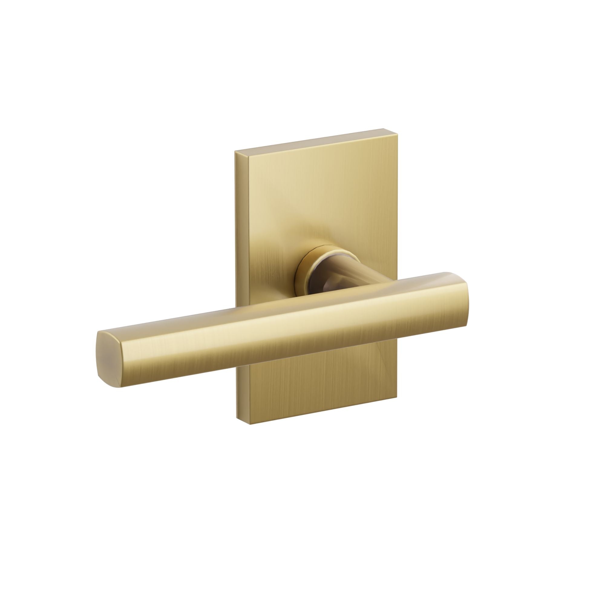 Emtek Freestone Lever Set with Modern Rectangular Rosette