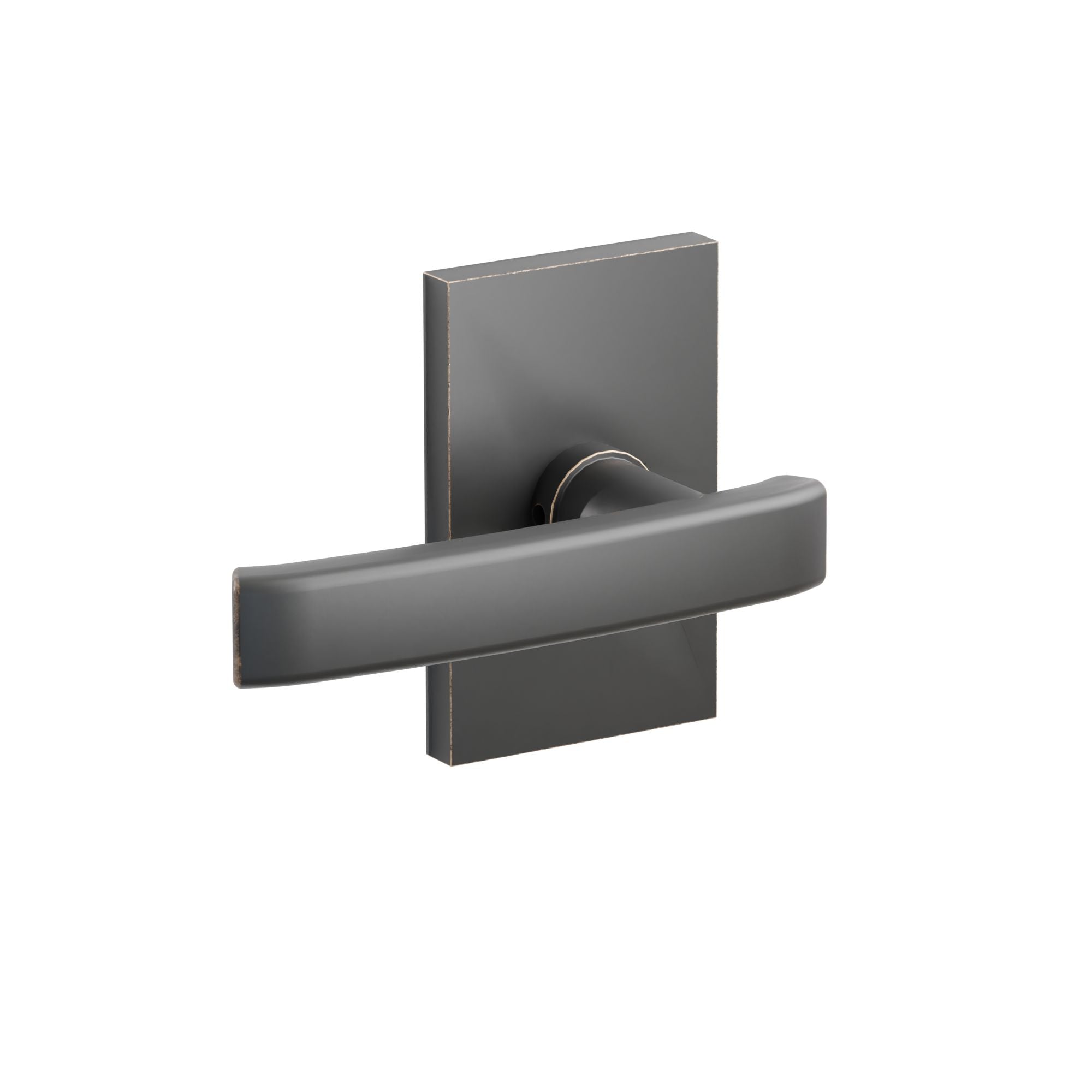 Emtek Concealed Fastener Geneva Lever Set with Modern Rectangular Rosette