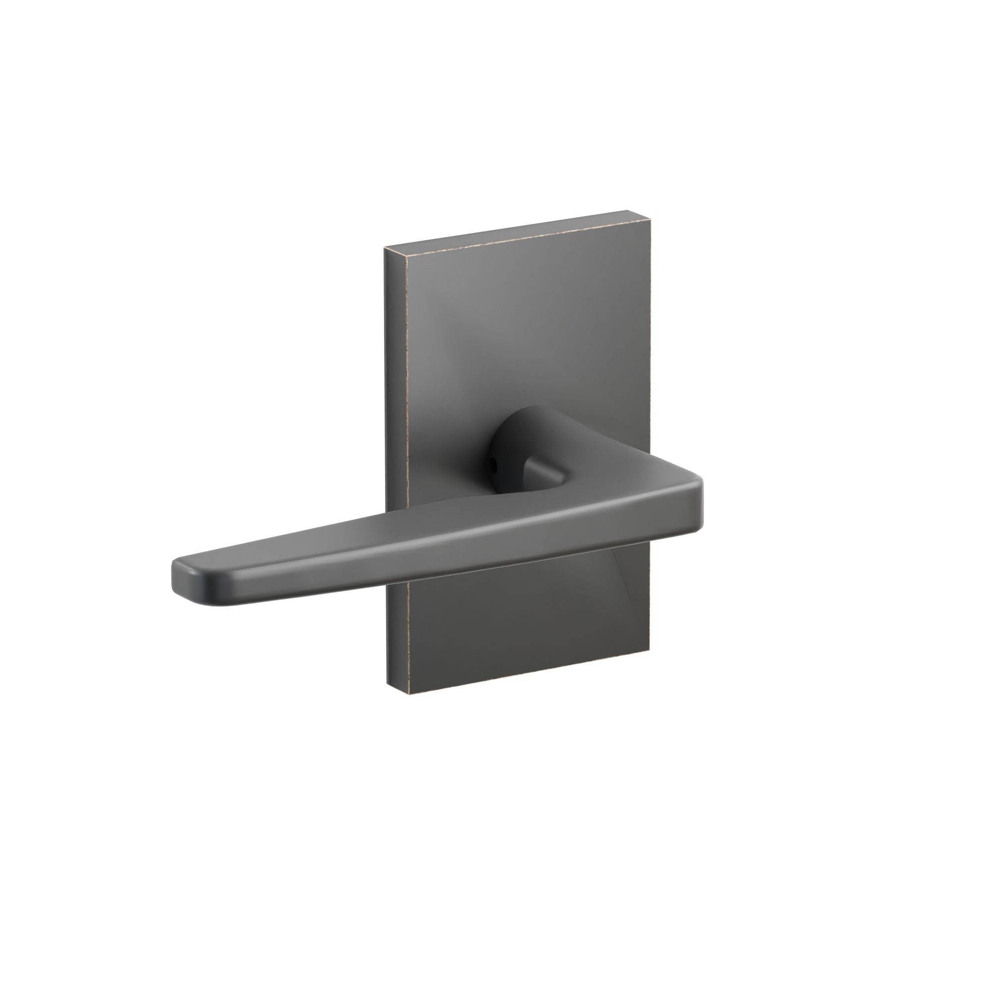 Emtek Hermes Lever Set with Modern Rectangular Rosette