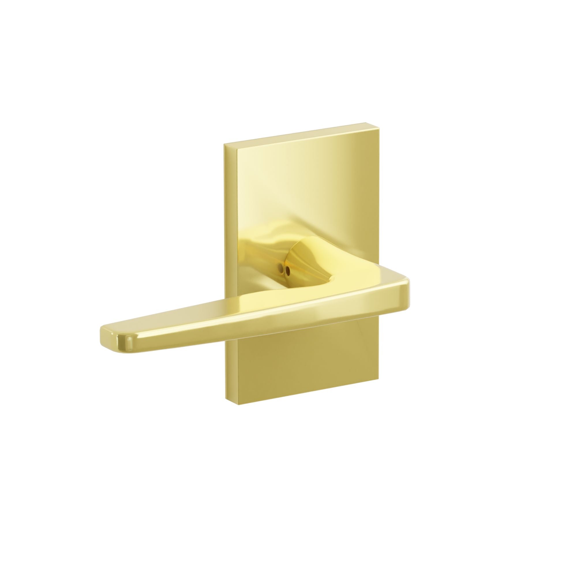 Emtek Concealed Fastener Hermes Lever Set with Modern Rectangular Rosette