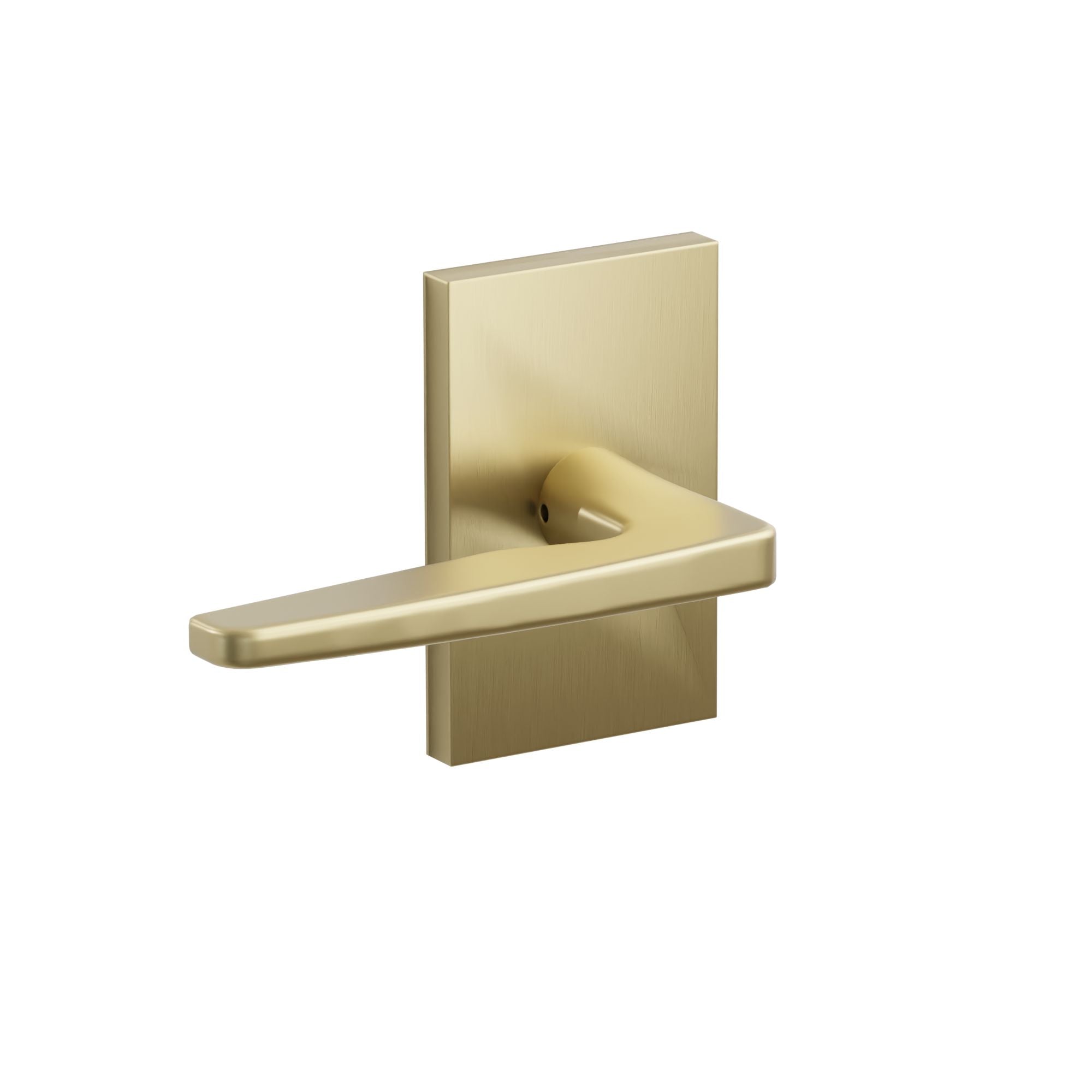 Emtek Concealed Fastener Hermes Lever Set with Modern Rectangular Rosette