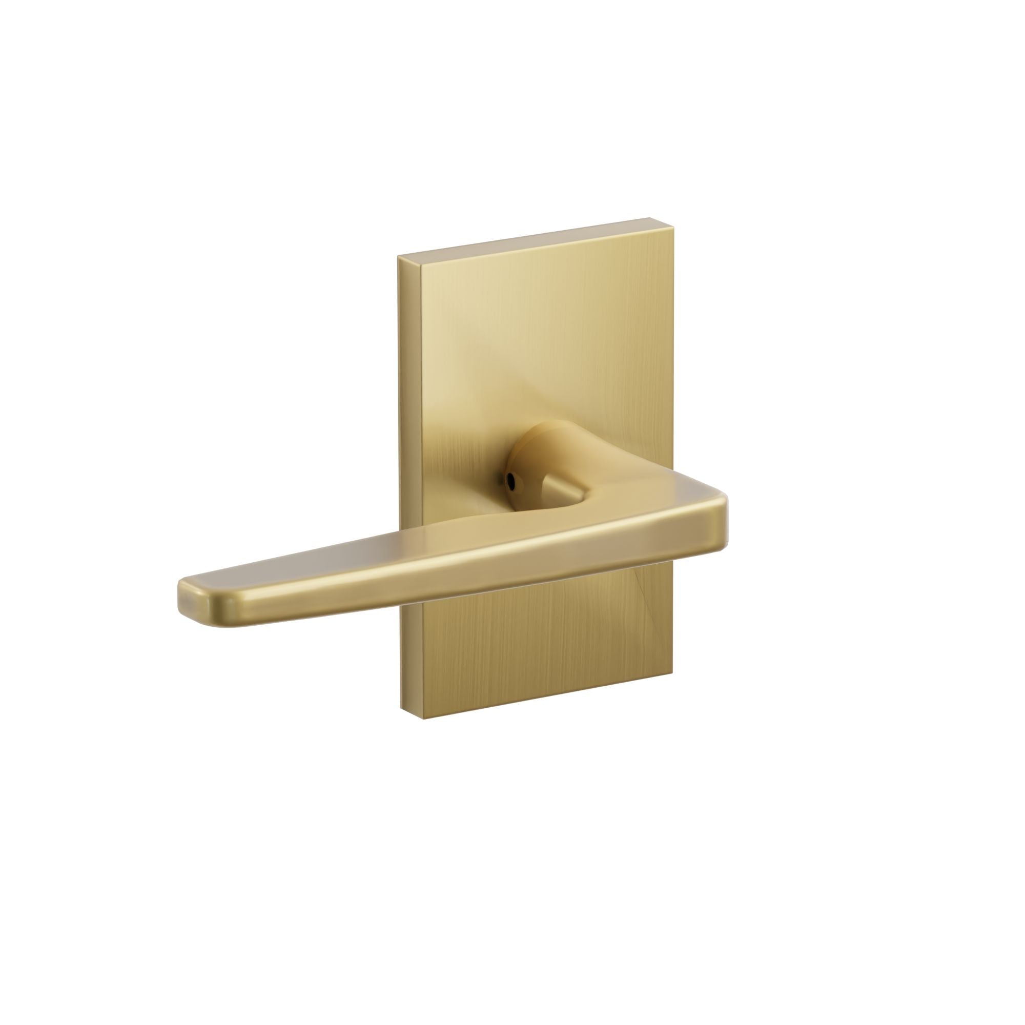 Emtek Concealed Fastener Hermes Lever Set with Modern Rectangular Rosette