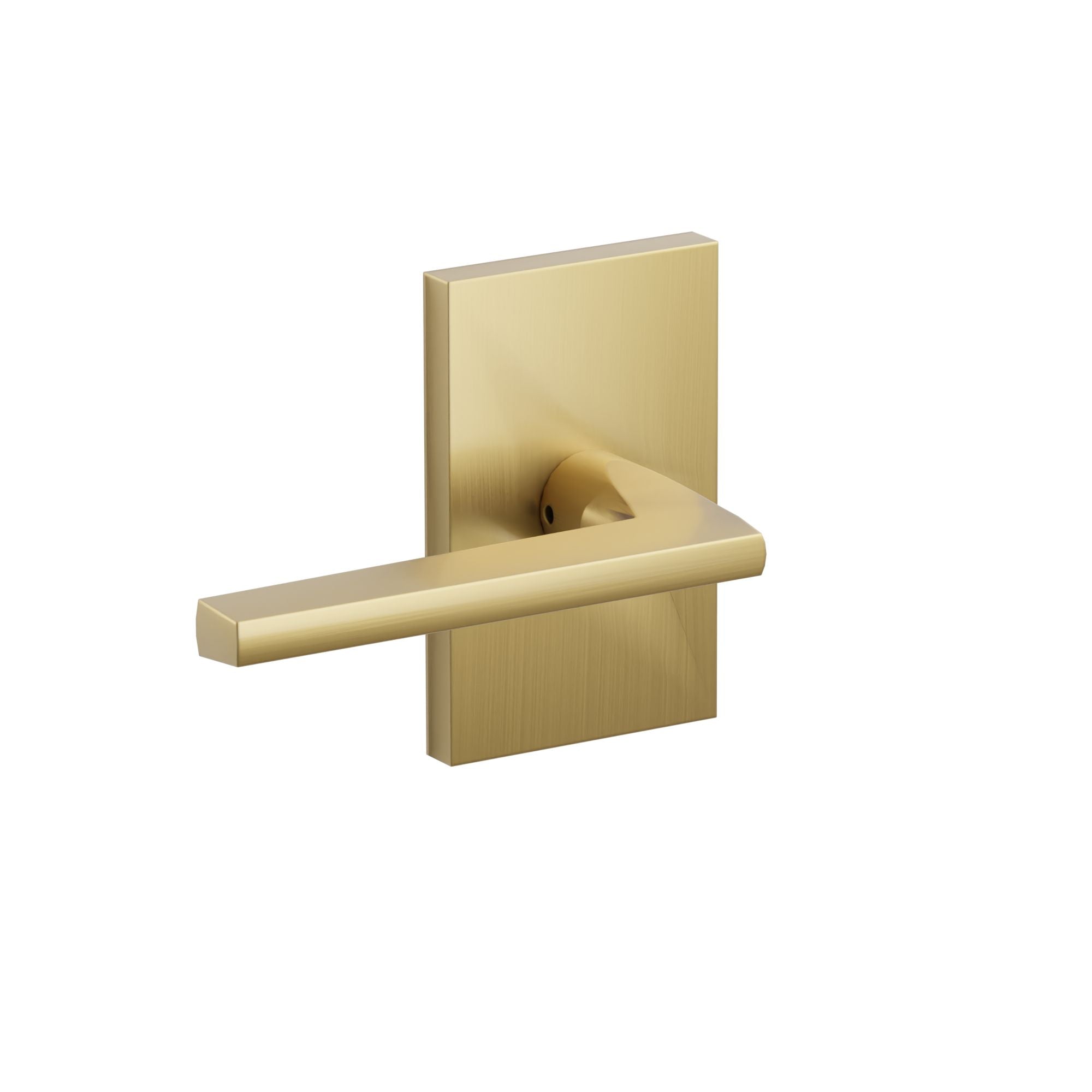 Emtek Concealed Fastener Helios Lever Set with Modern Rectangular Rosette